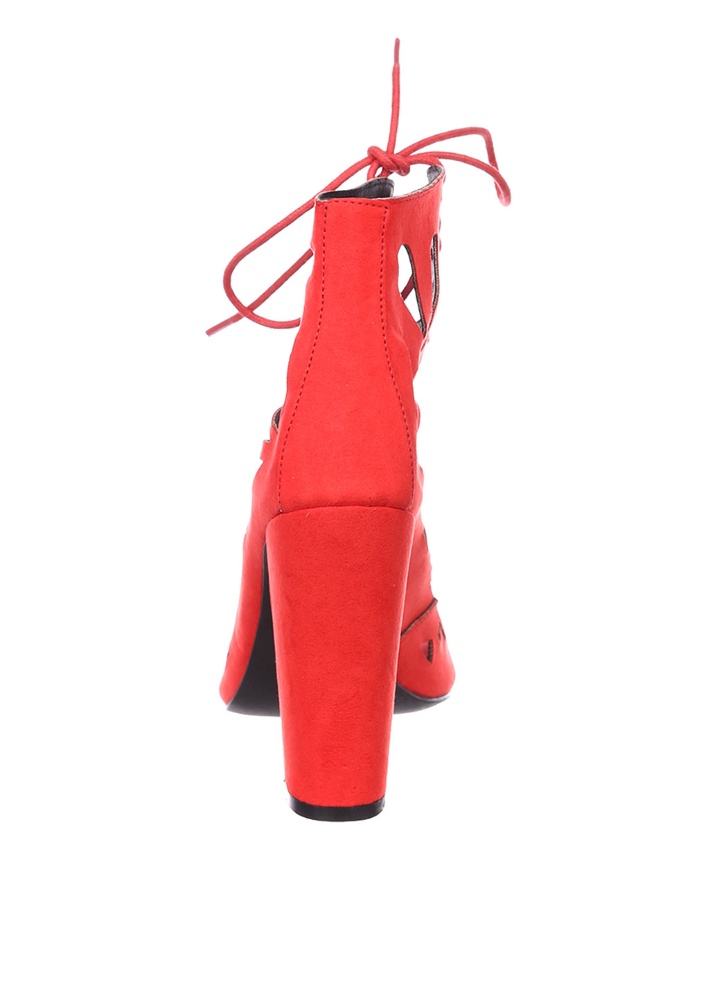 Красные босоножки Missguided на шнурках с перфорацией