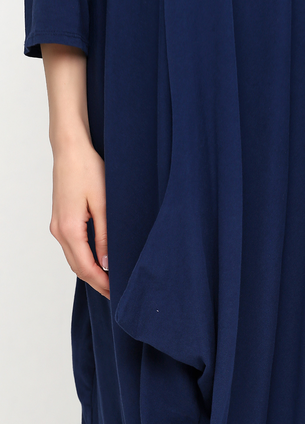 Темно-синее кэжуал платье оверсайз Made in Italy однотонное