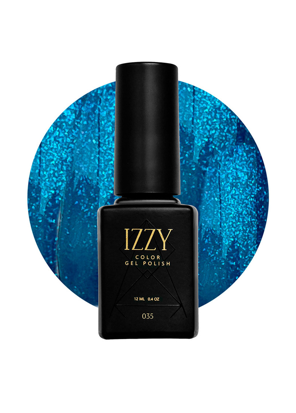 Гель-лак для маникюра синий блестящий 135, 12 мл Izzy (363030470)