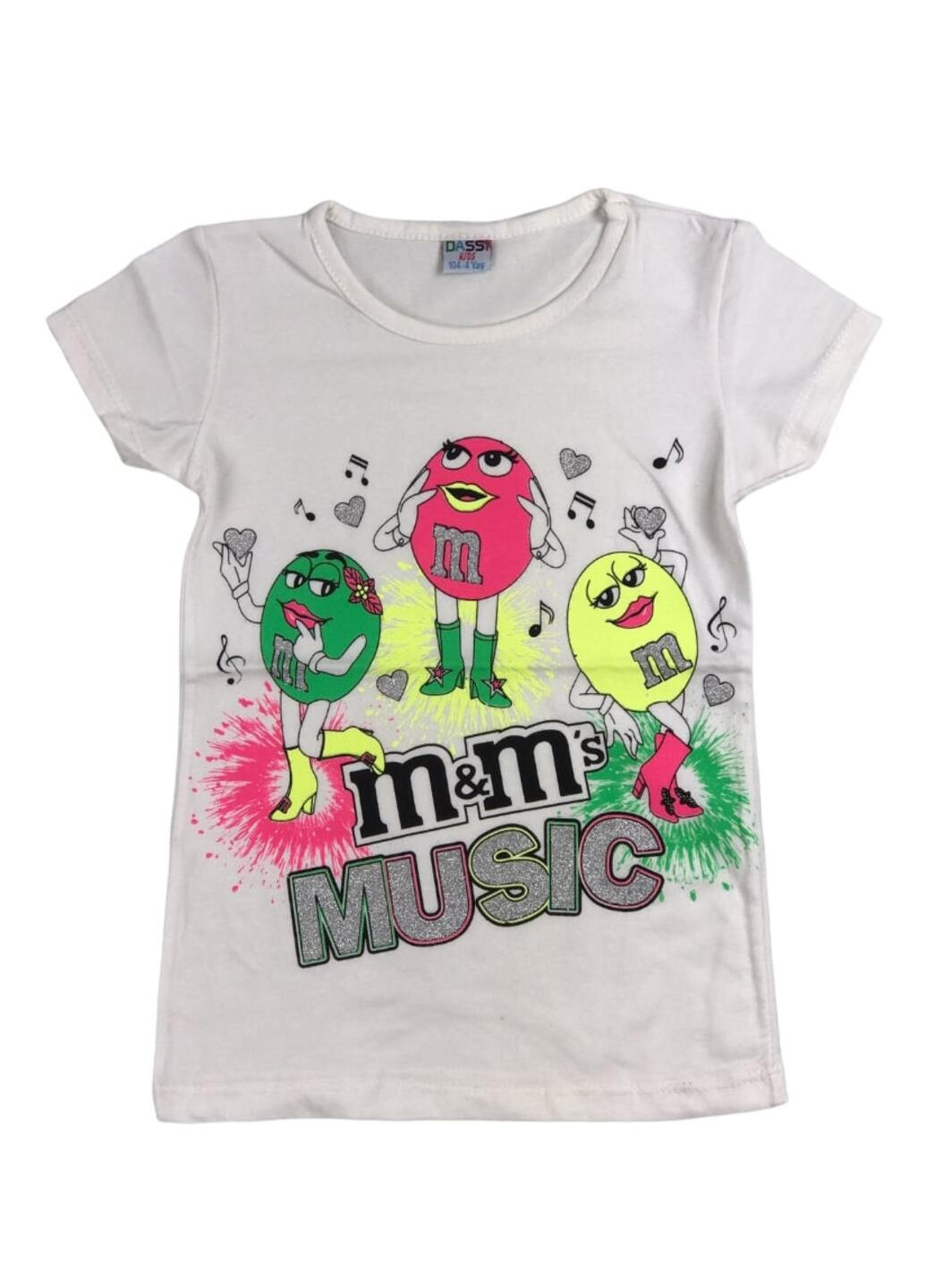 Молочная летняя футболка детская m&m's(5шт\упак) Turkey