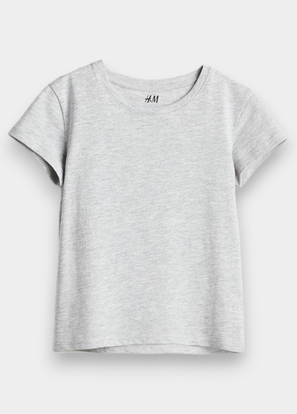 Светло-серая летняя футболка H&M