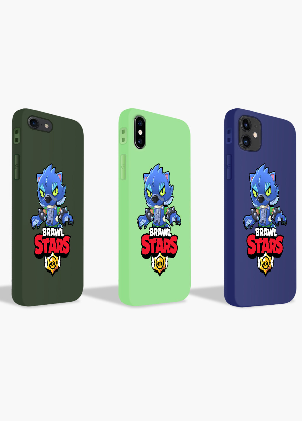 Чехол силиконовый Apple Iphone Xs Леон Волк Бравл Старс (Leon Wolf Werewolf Brawl Stars) (8938-1014) MobiPrint (219284132)