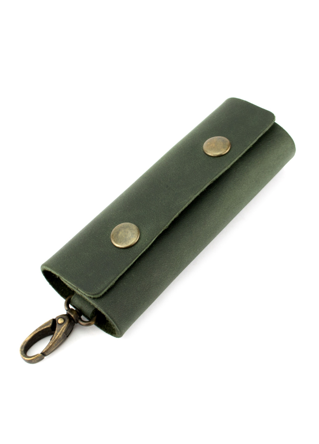 Ключница кожаная с карабином HC0055 зеленая HandyCover (236902189)