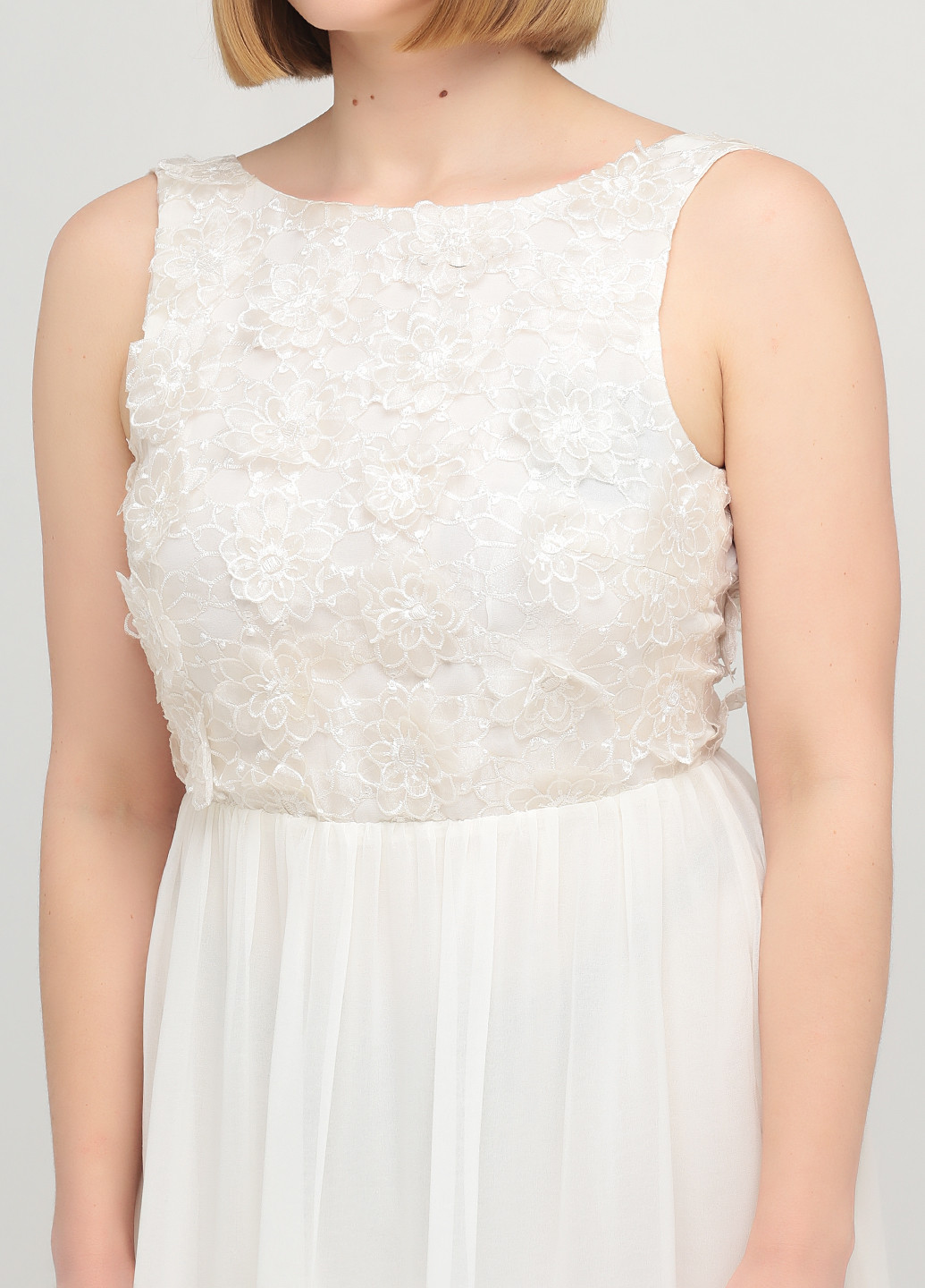 Белое кэжуал платье клеш, с открытой спиной Asos однотонное