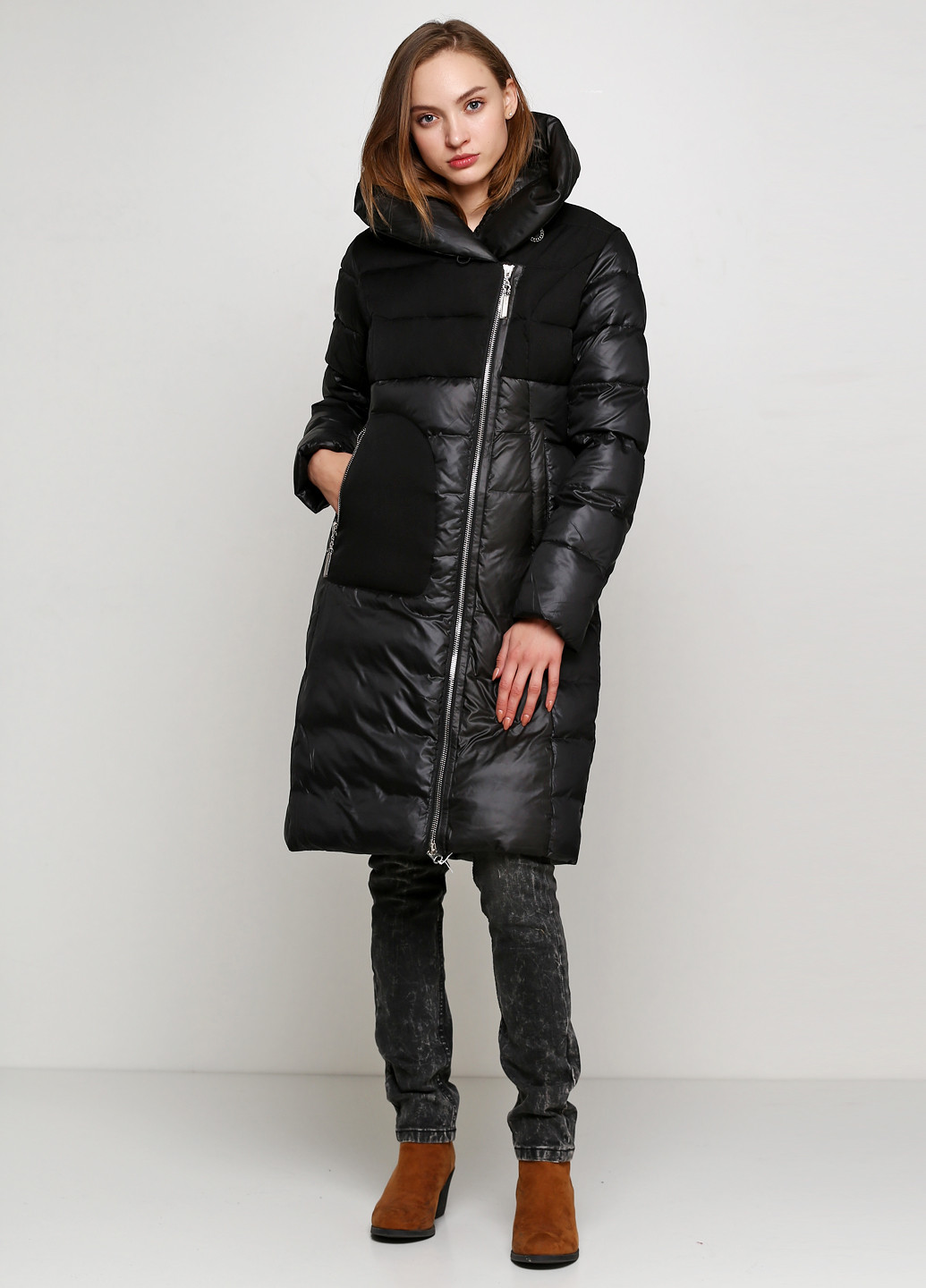 Черная зимняя куртка FineBabyCat