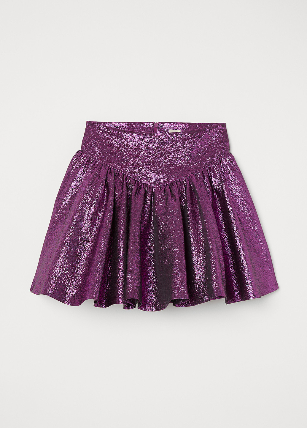Фиолетовая кэжуал однотонная юбка H&M колокол