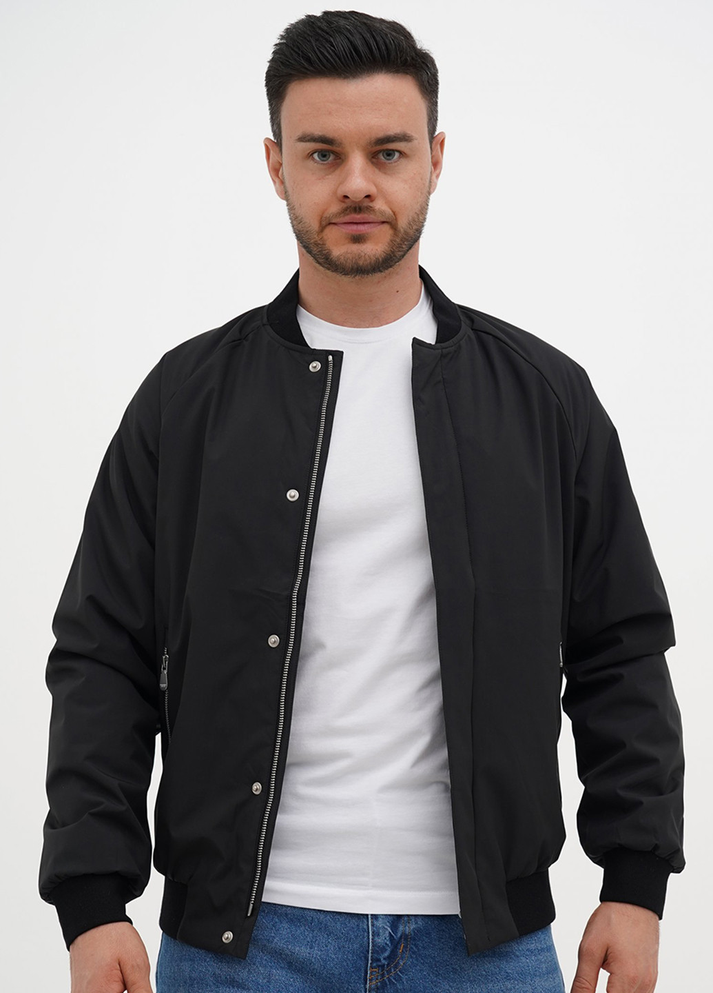 Бомбер Trend Collection на молнии, на кнопках (303730795)