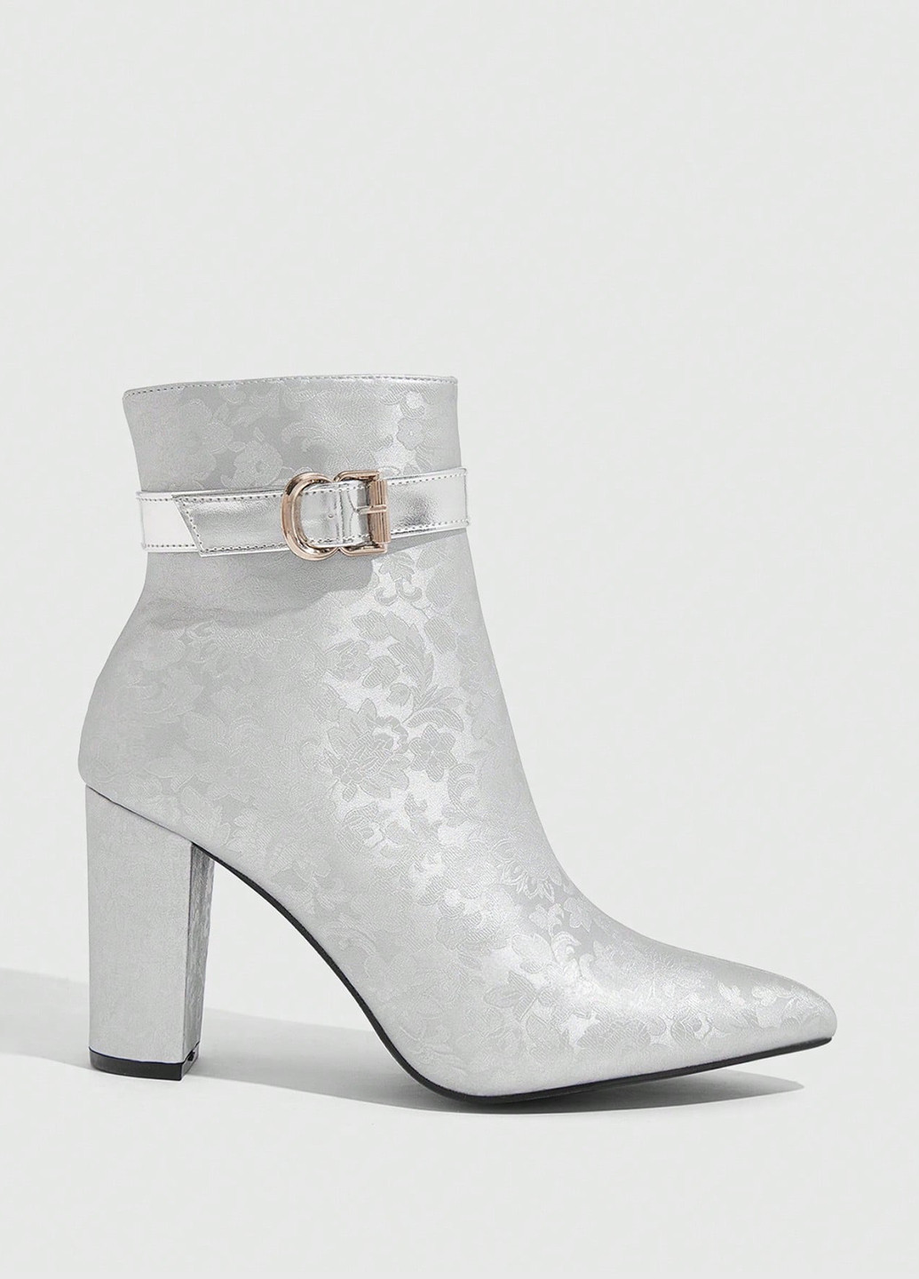 Серебряные демисезонная ботильоны SHEIN