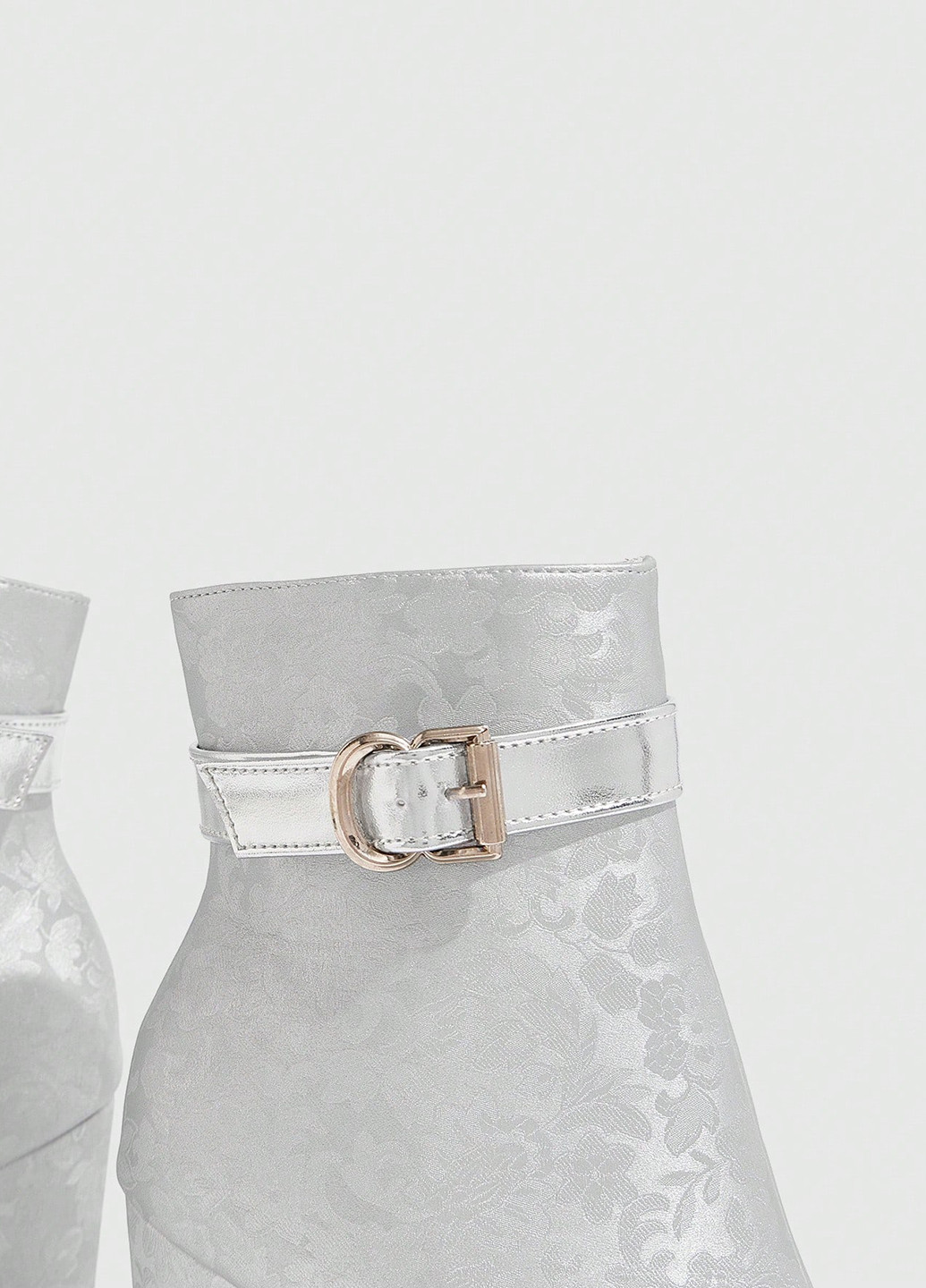 Серебряные демисезонная ботильоны SHEIN