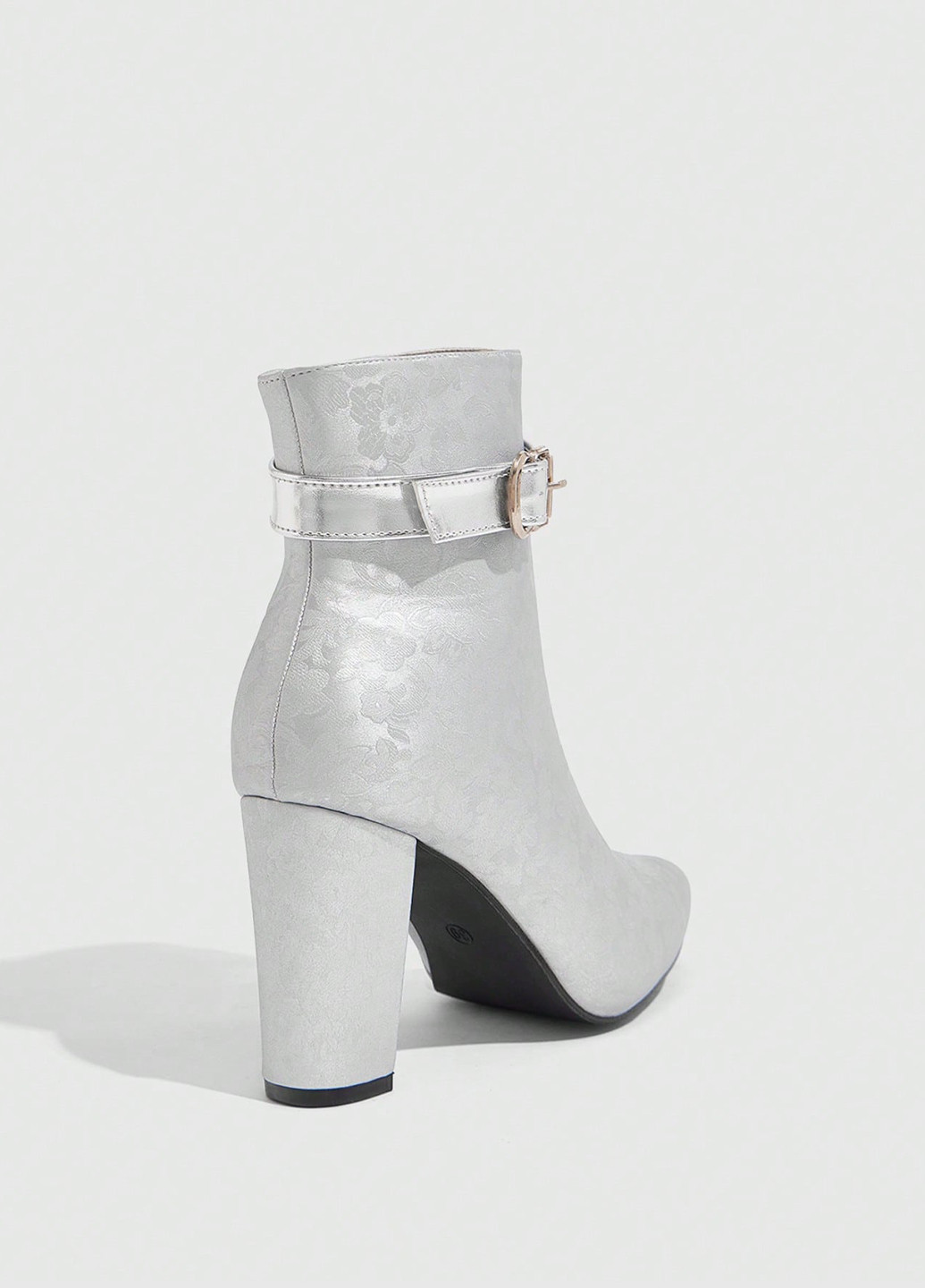 Серебряные демисезонная ботильоны SHEIN