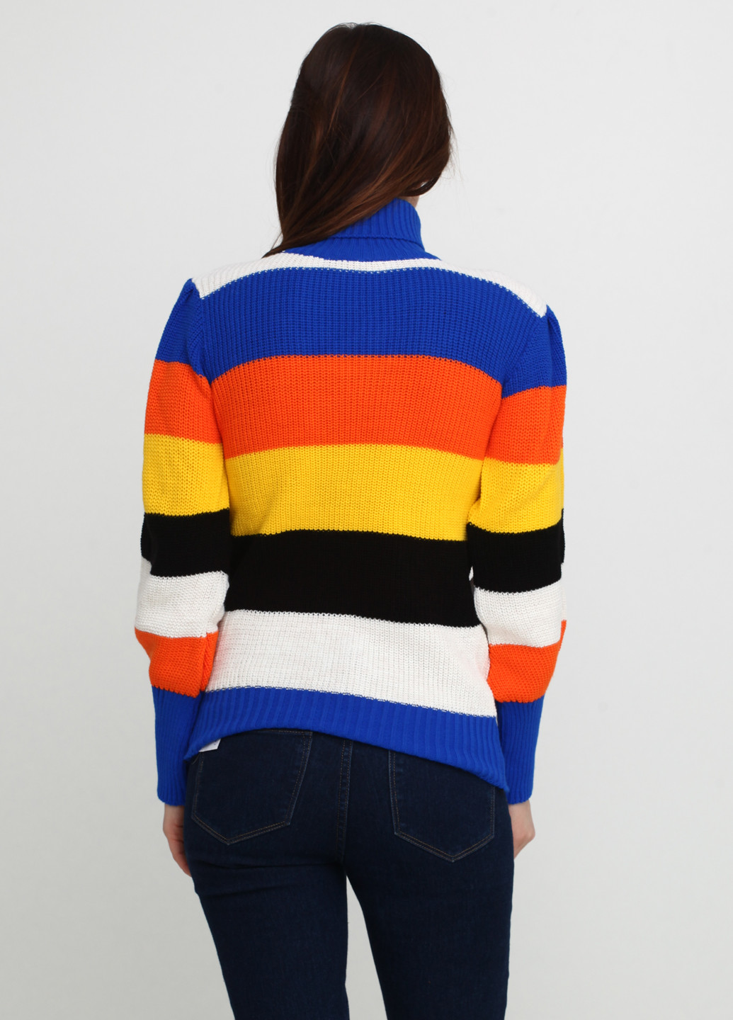 Комбинированный демисезонный свитер джемпер Metin Triko