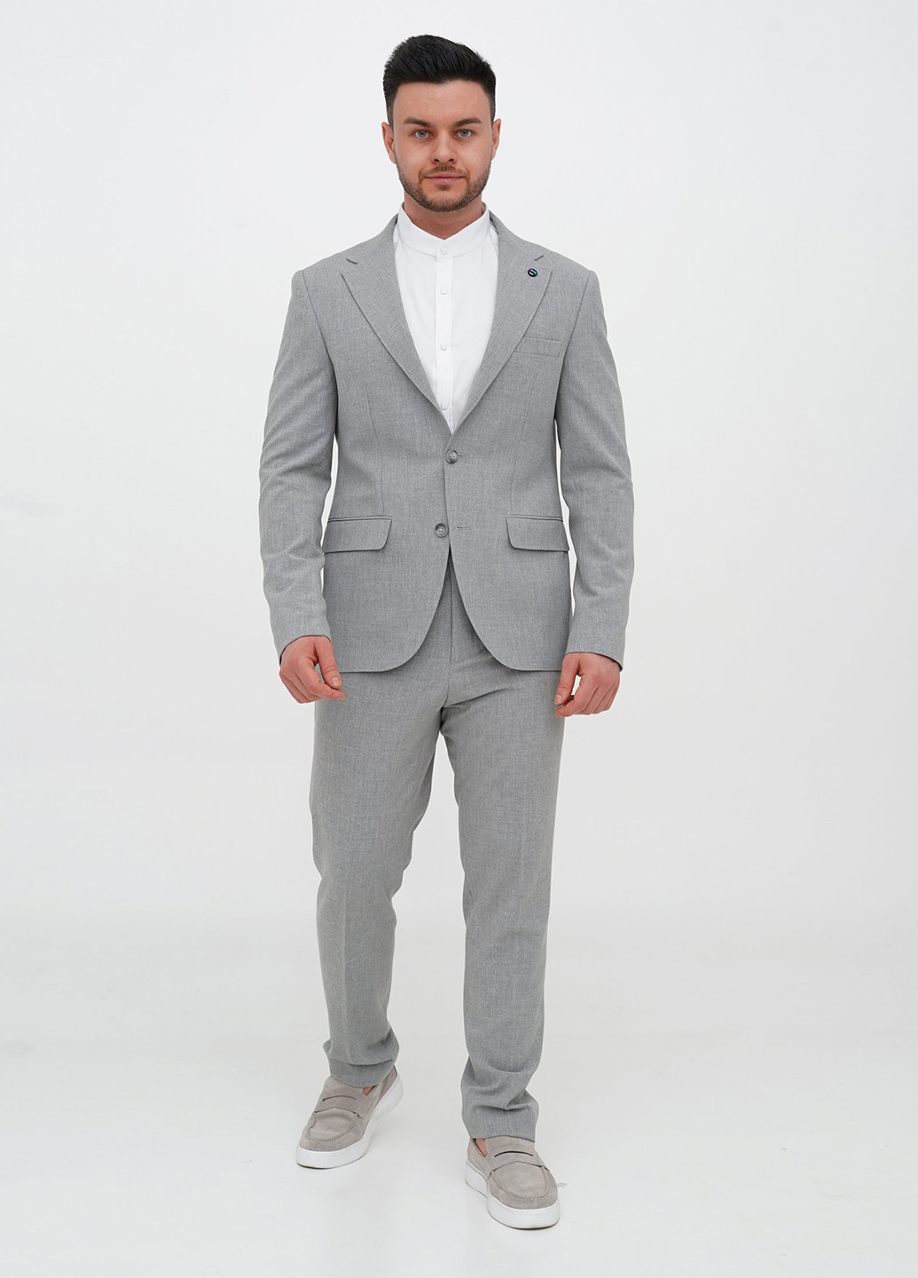 Сірий демісезонний костюм (піджак, штани) брючний Trend Collection