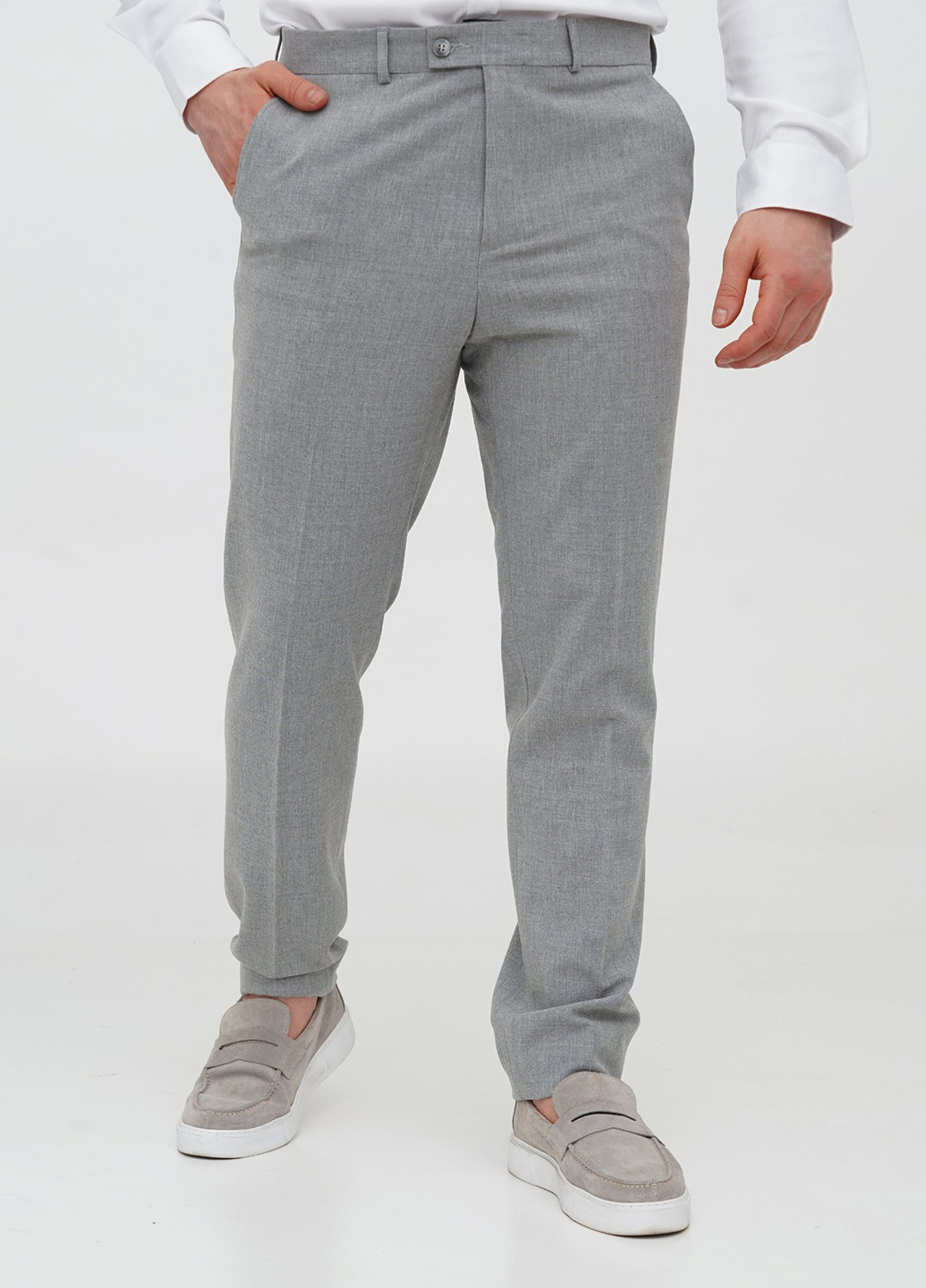 Сірий демісезонний костюм (піджак, штани) брючний Trend Collection