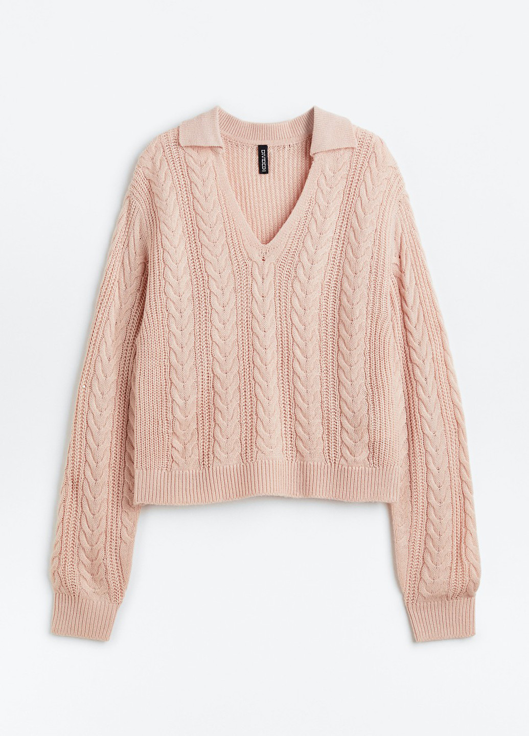 Светло-розовый демисезонный пуловер пуловер H&M