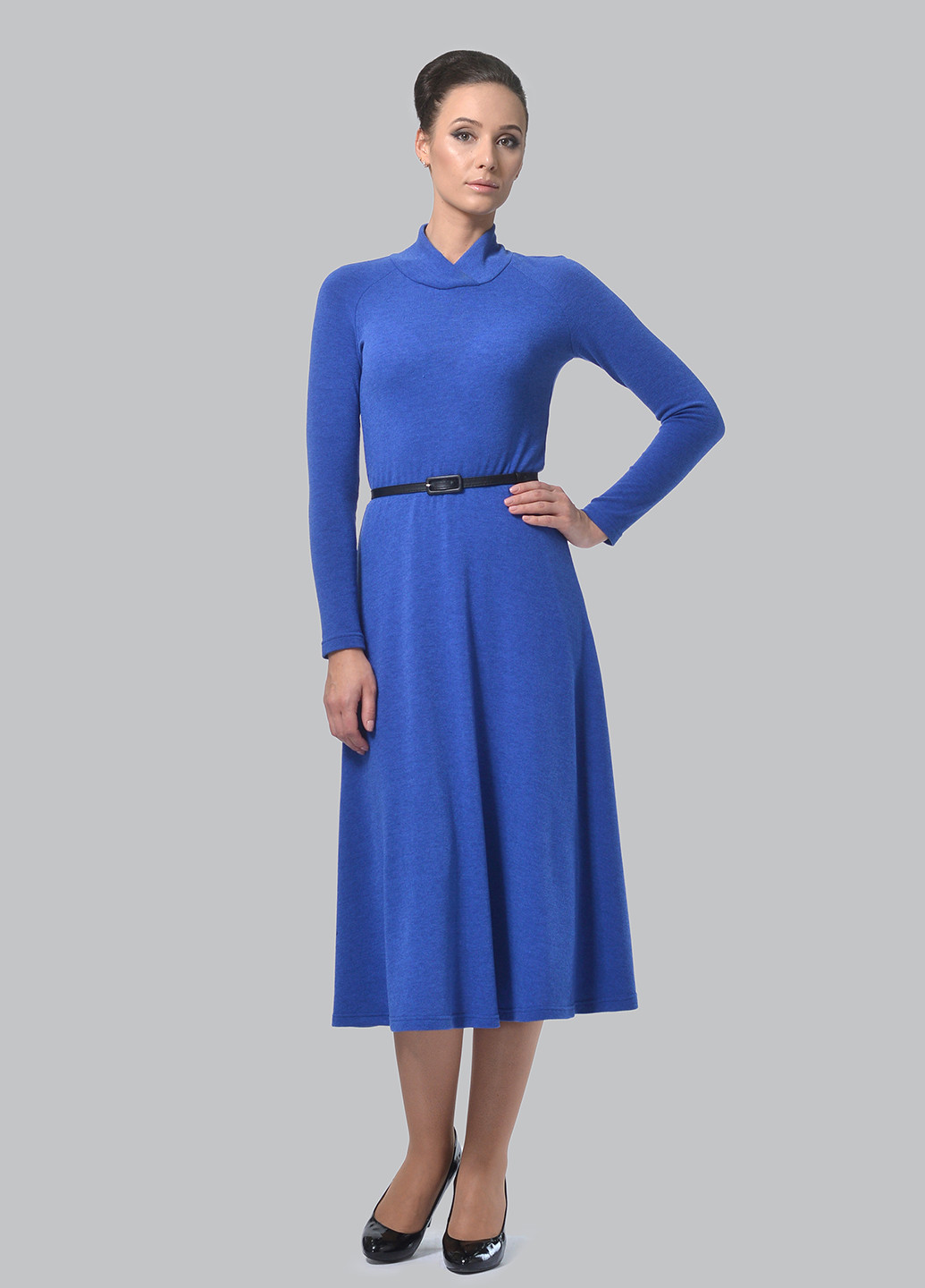 Синее кэжуал платье платье-водолазка Alika Kruss однотонное