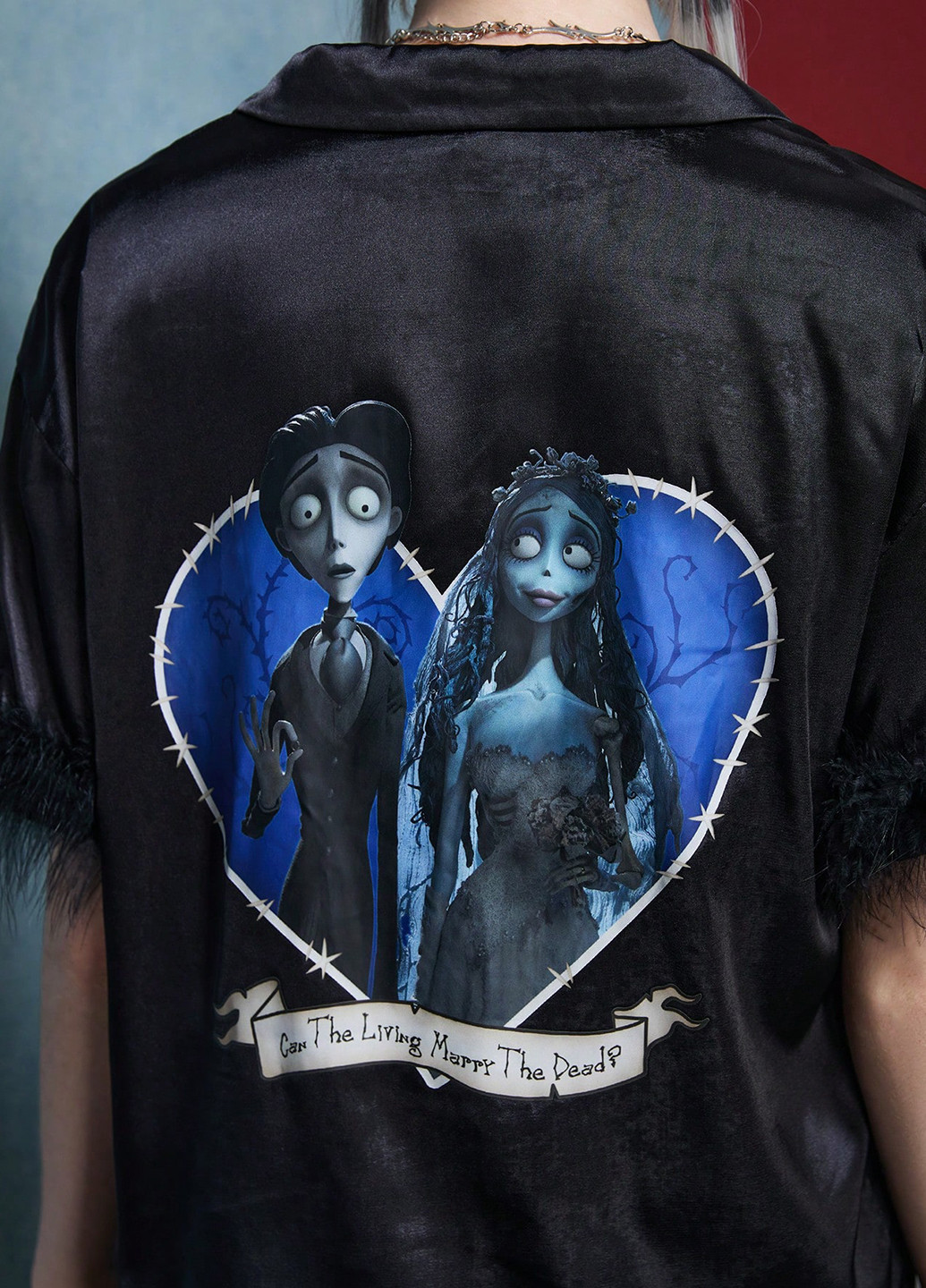 Черная всесезон пижама (рубашка, шорты) рубашка + шорты SHEIN