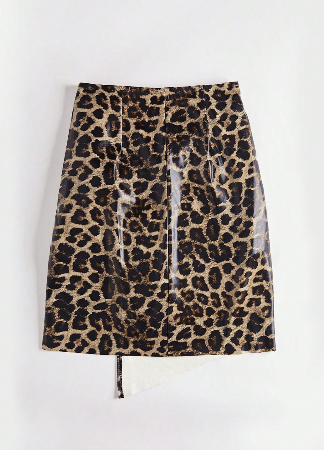 Коричневая кэжуал леопардовая юбка SHEIN карандаш