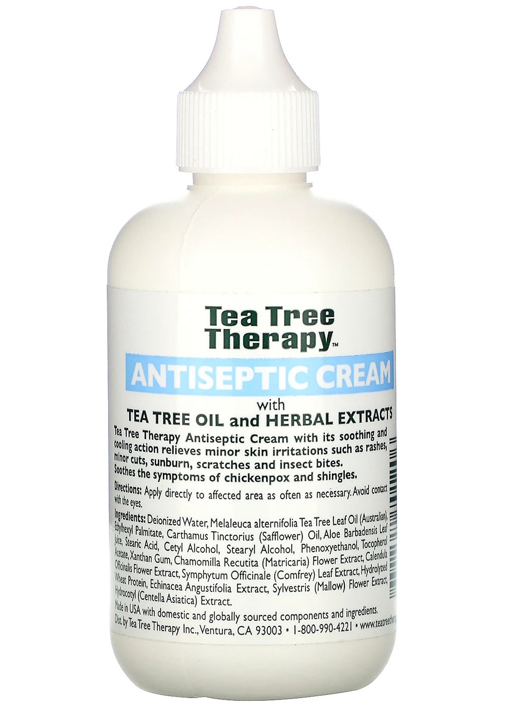 Антисептический крем с маслом чайного дерева и травяными экстрактами, 118 мл Tea Tree Therapy (243683159)
