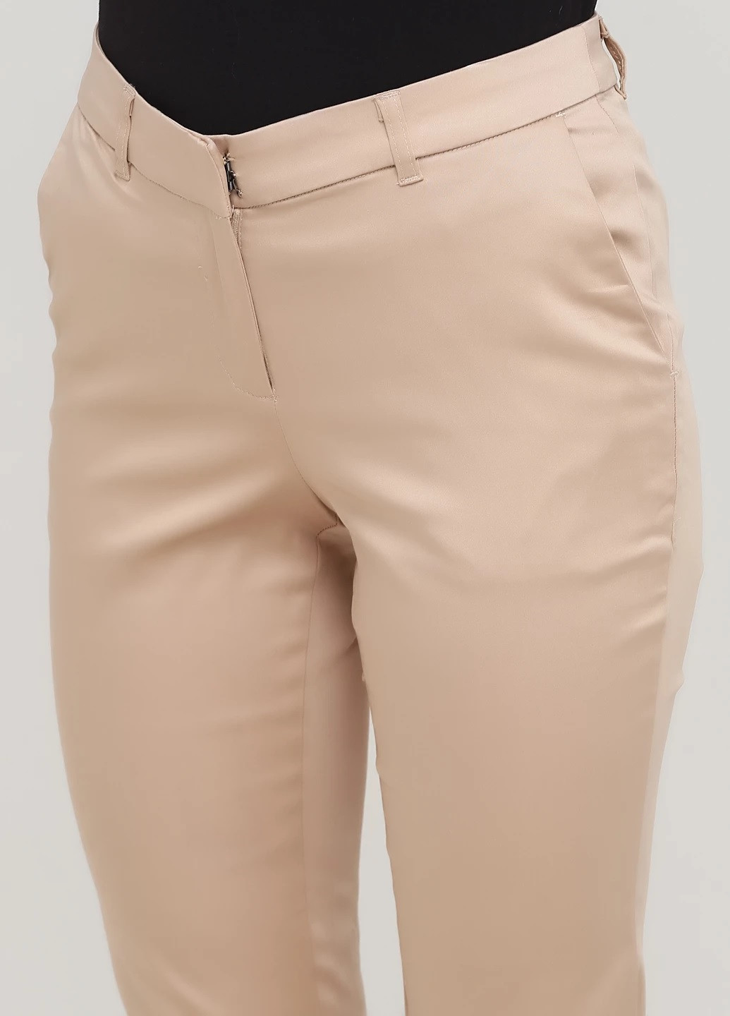 Бежевые кэжуал летние укороченные, зауженные брюки Signature Collection