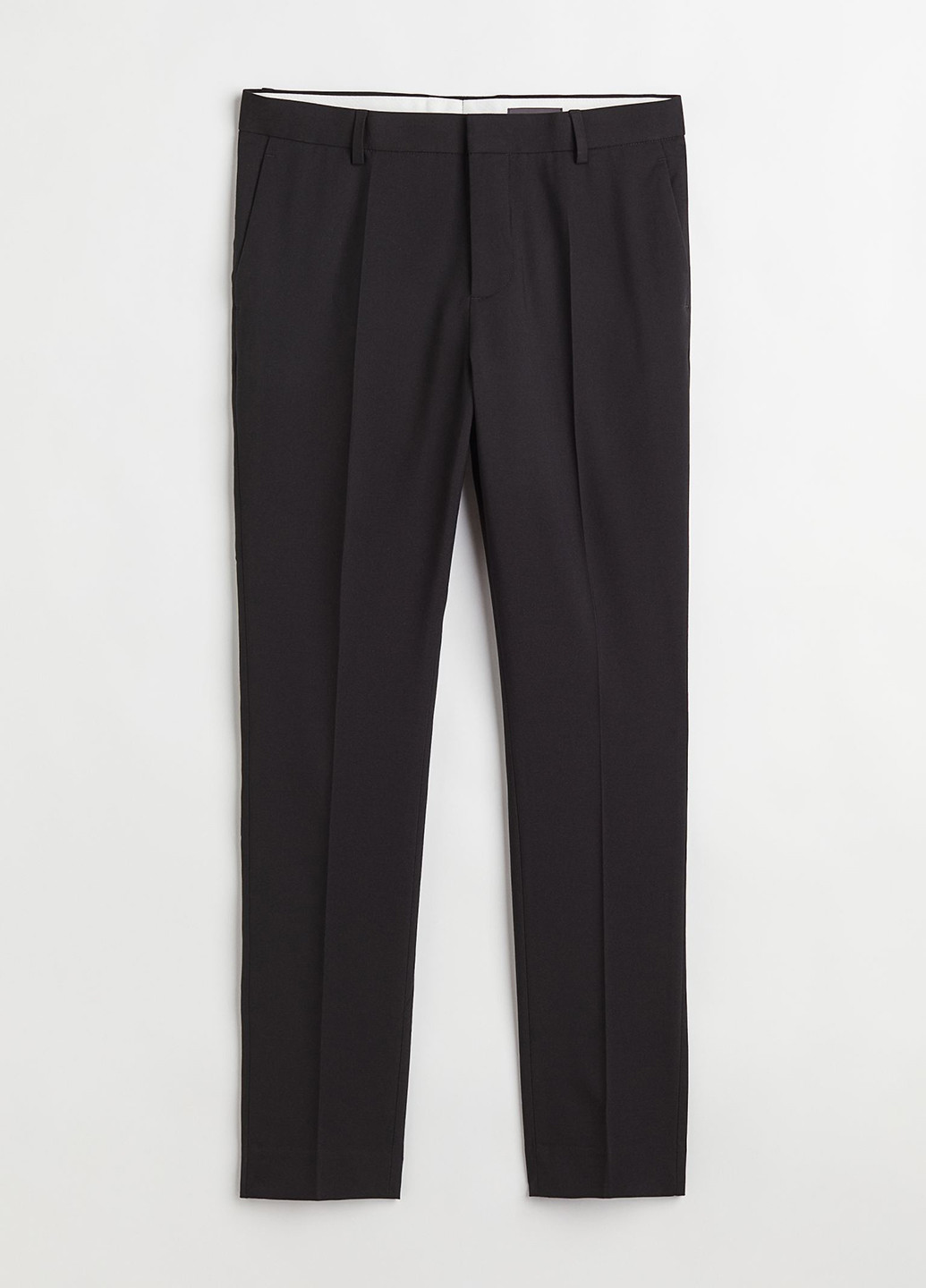 Черные классические демисезонные зауженные брюки H&M