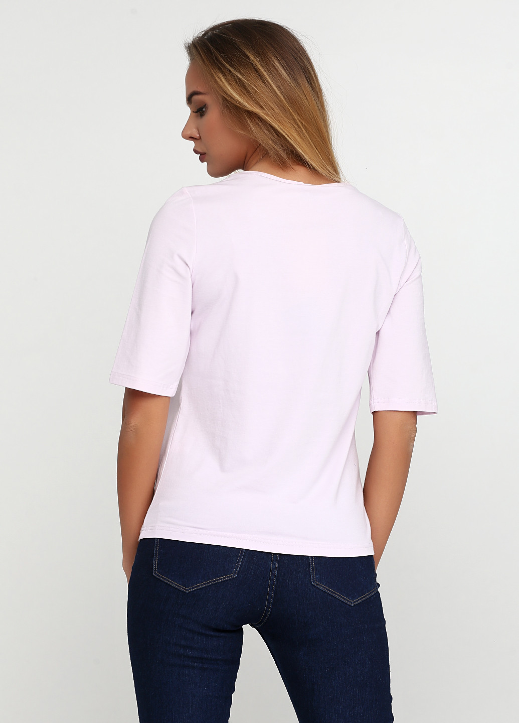 Бледно-розовая летняя футболка Micha