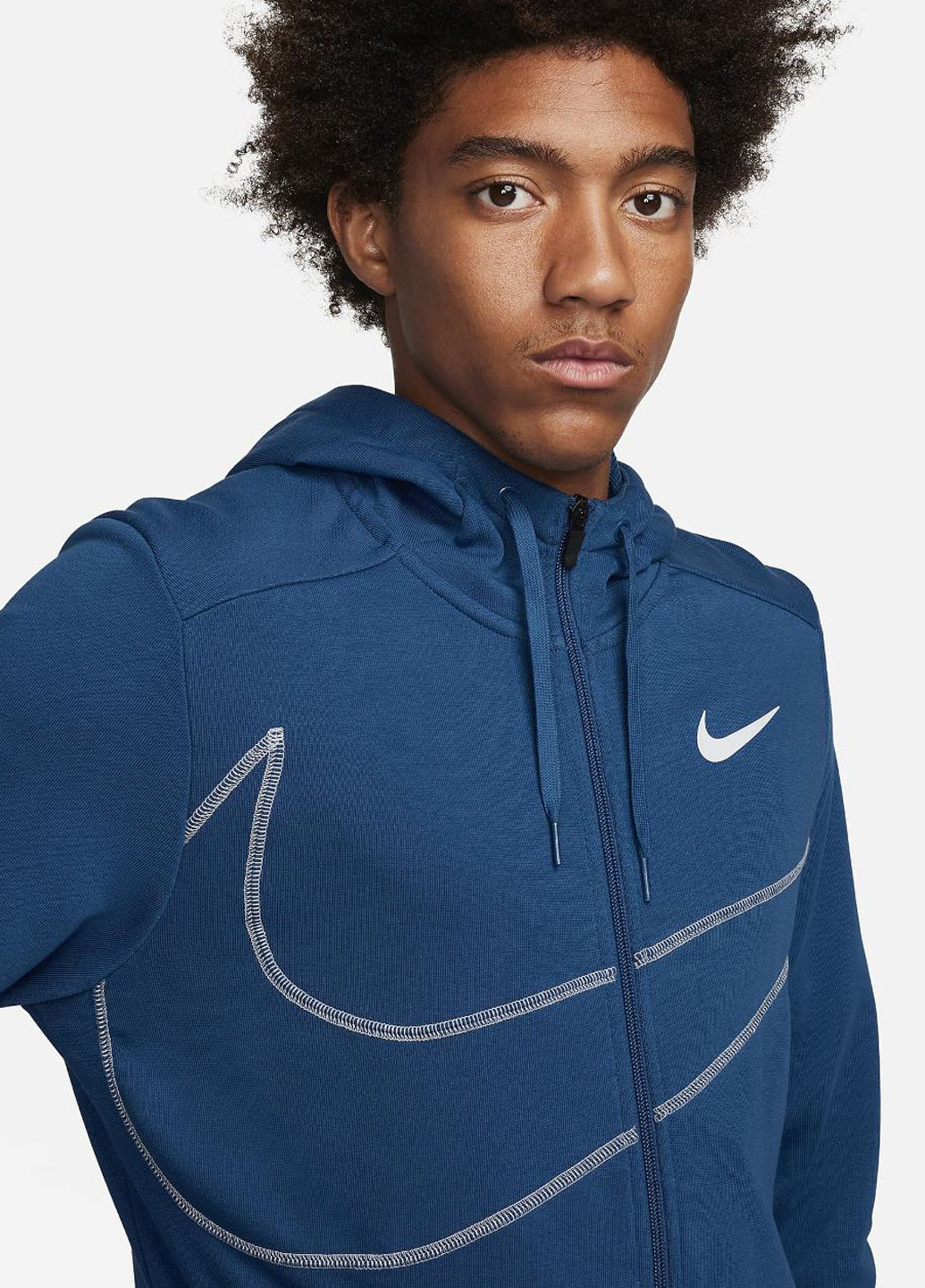 Толстовка FB8575-476 Nike Dri-FIT Fleece Full-Zip Fitness Hoodie (318277835)