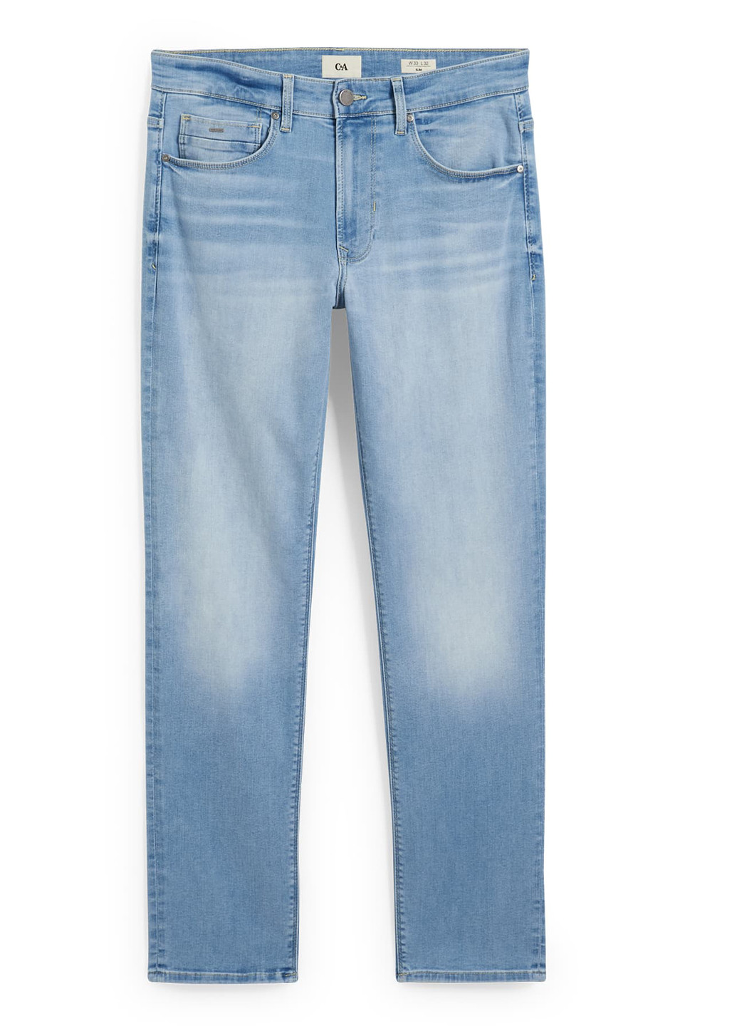 Голубые демисезонные слим джинсы C&A
