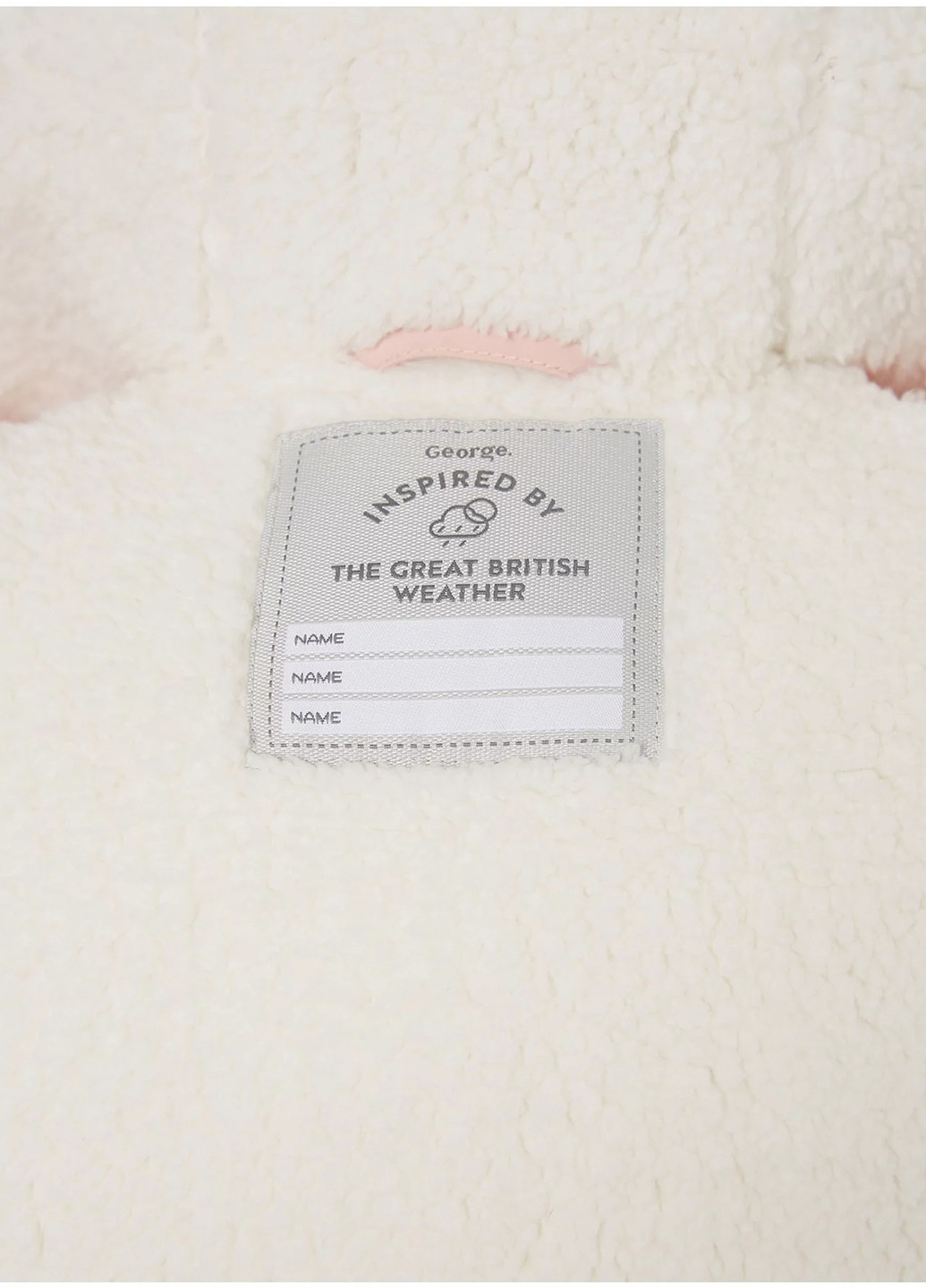 Светло-розовая зимняя куртка George