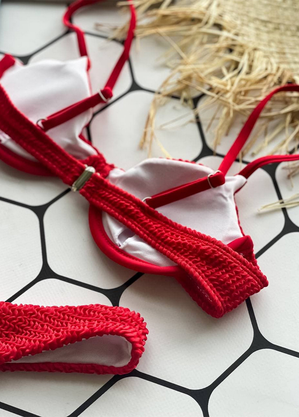 Красный летний раздельный купальник (лиф, трусики) раздельный NOVA VEGA