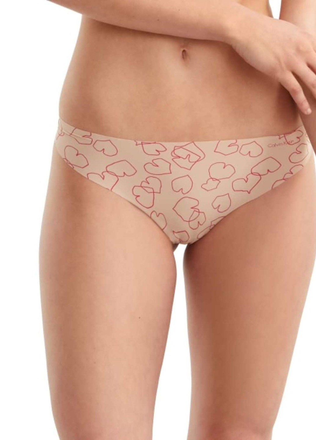 Бежевый демисезонный комплект (бюстгальтер, трусики) Calvin Klein