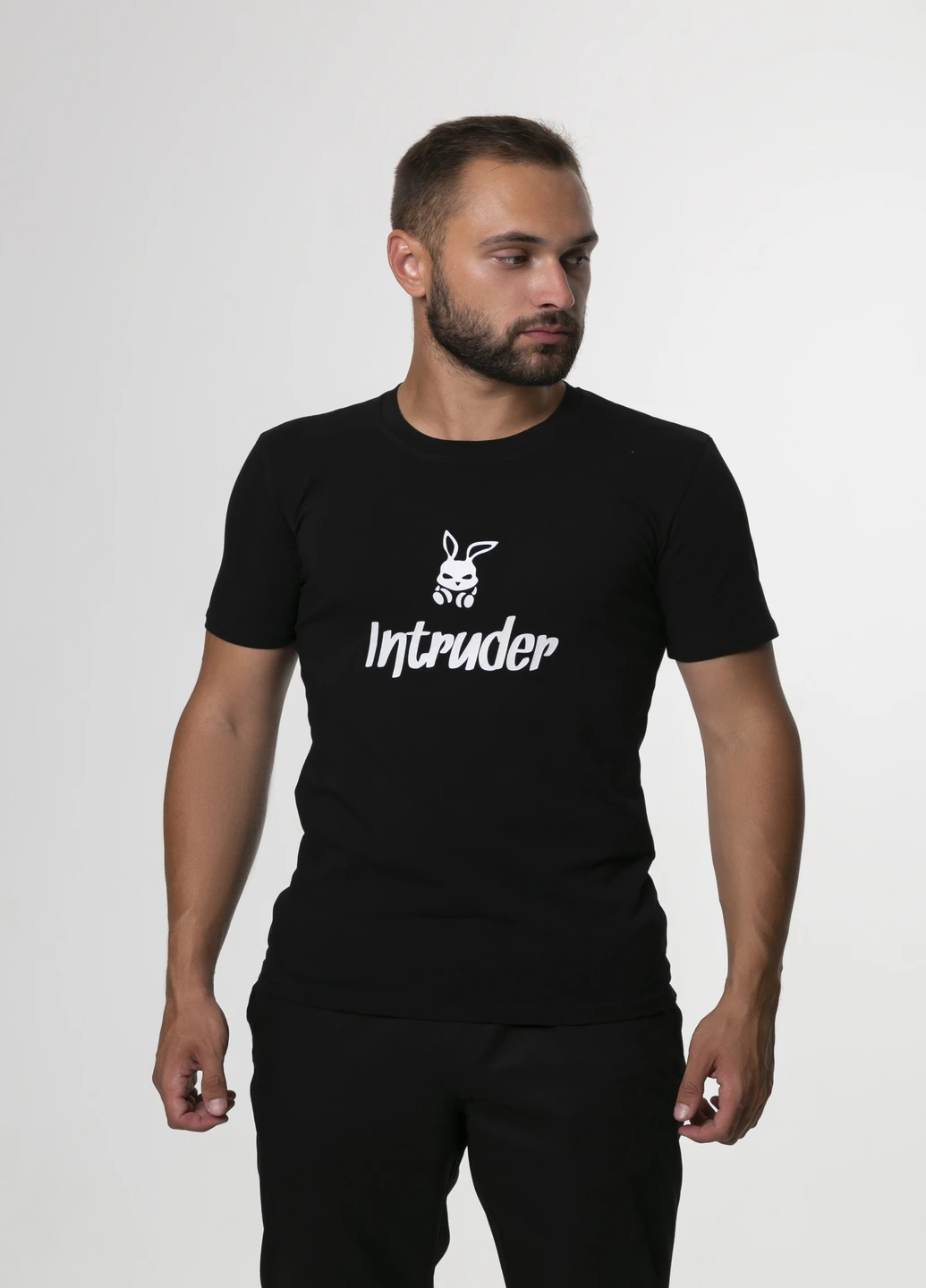 Чорна футболка чоловіча 'bunny' чорна Intruder