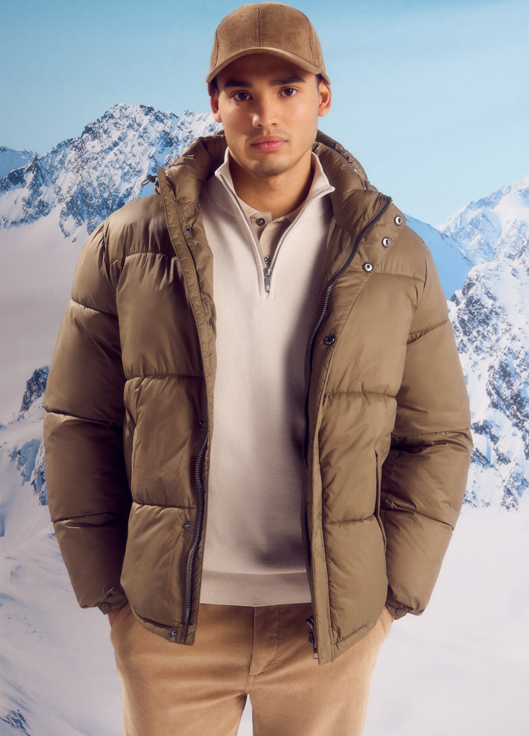 Оливкова (хакі) зимня куртка Springfield