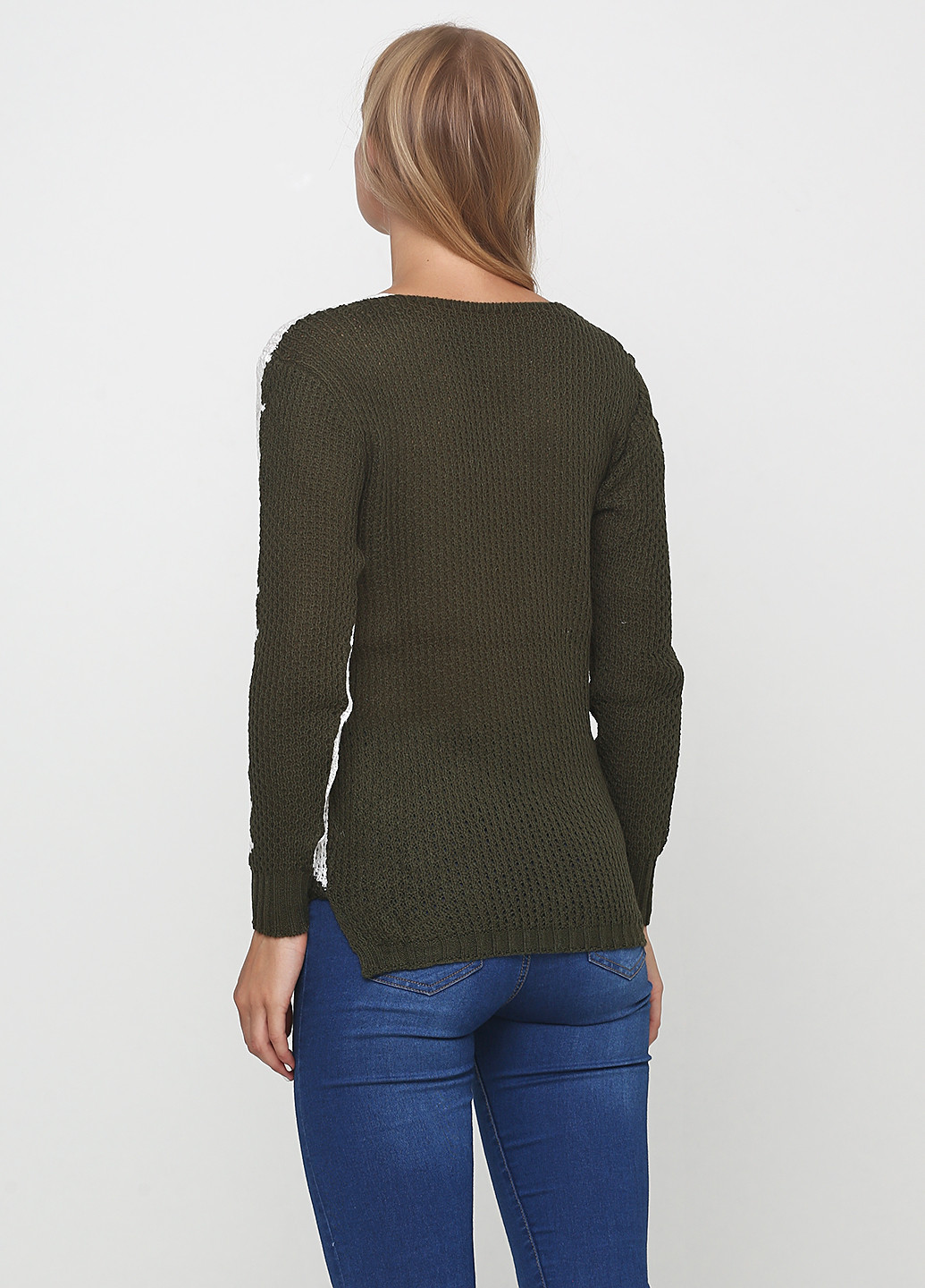 Оливковый (хаки) демисезонный пуловер пуловер Massimo