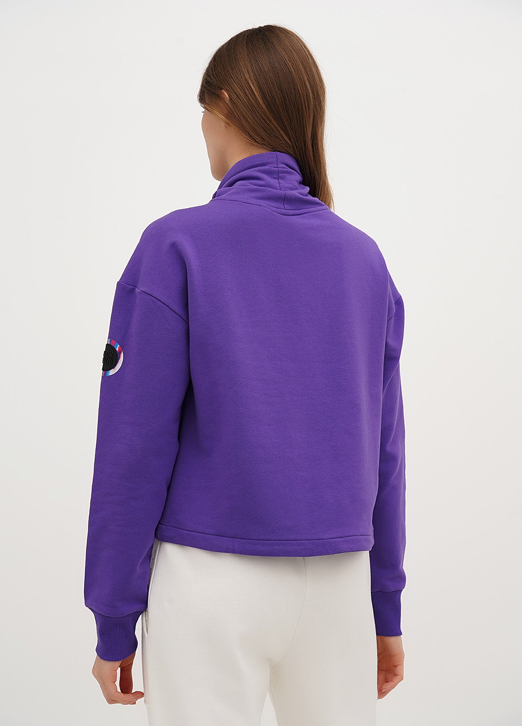 Фиолетовый свитшот Ruck & Maul однотонный нашивки (304433521)