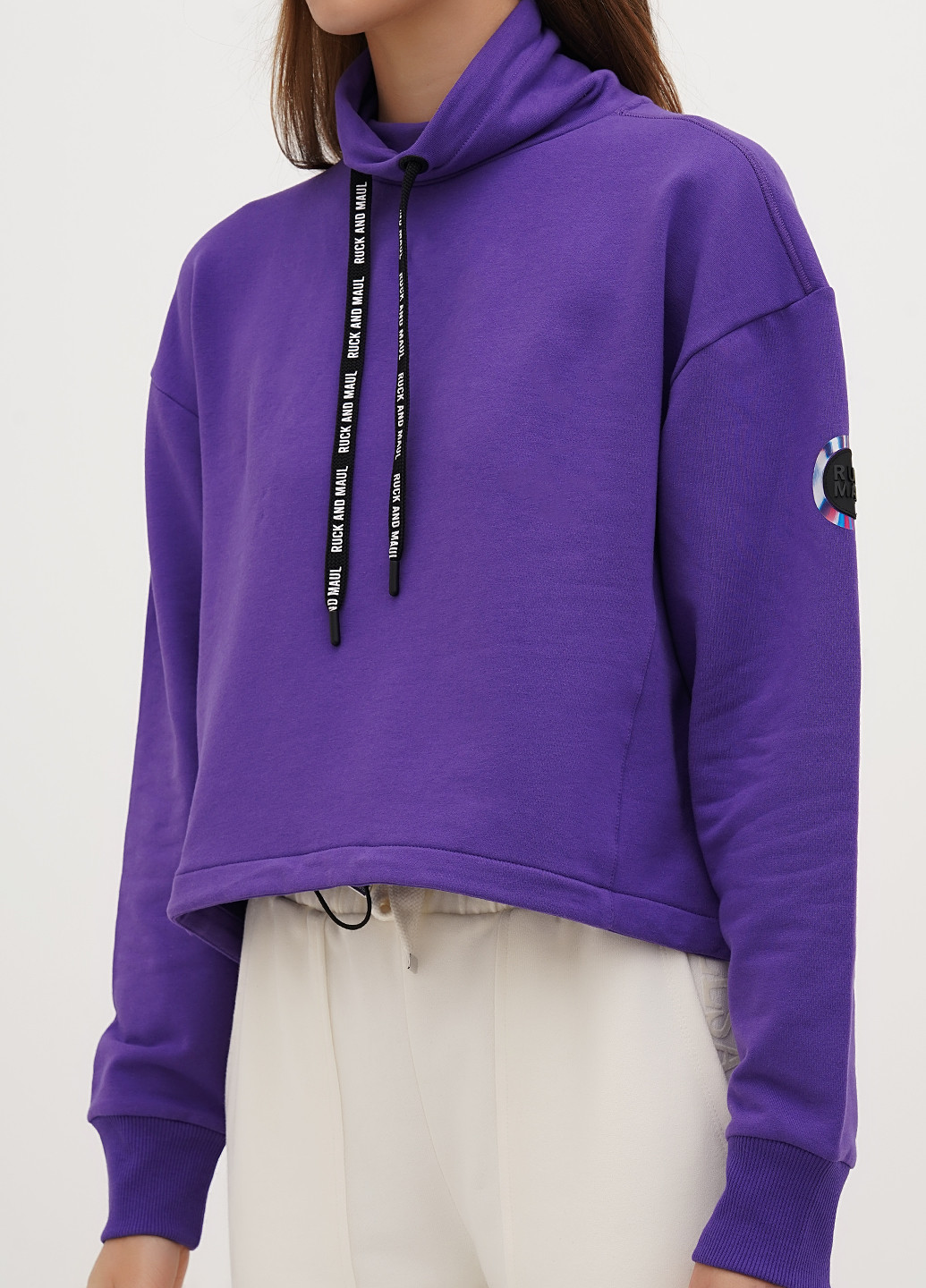Фиолетовый свитшот Ruck & Maul однотонный нашивки (304433521)