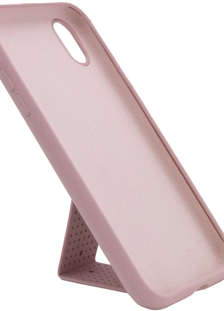 Чехол Silicone Case Hand Holder для Apple iPhone XS Max (6.5') Розовый / Pink Sand (is_00000041594_4) Epik (229725787)