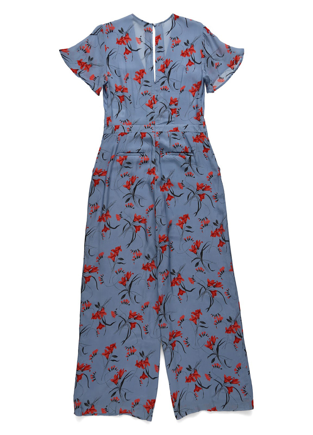 Комбинезон Ivy & Oak комбинезон-брюки цветочный голубой кэжуал купро