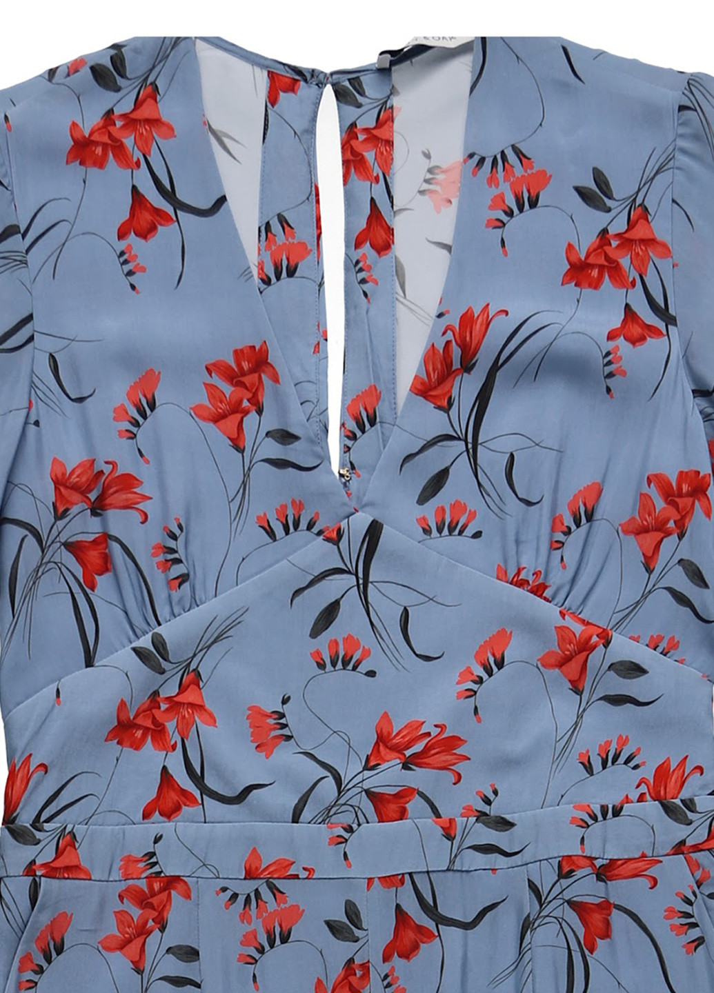 Комбинезон Ivy & Oak комбинезон-брюки цветочный голубой кэжуал купро