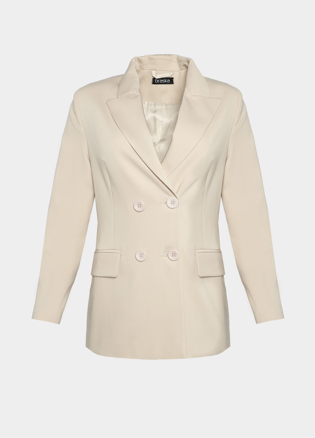 Бежевый женский жакет Braska однотонный - демисезонный