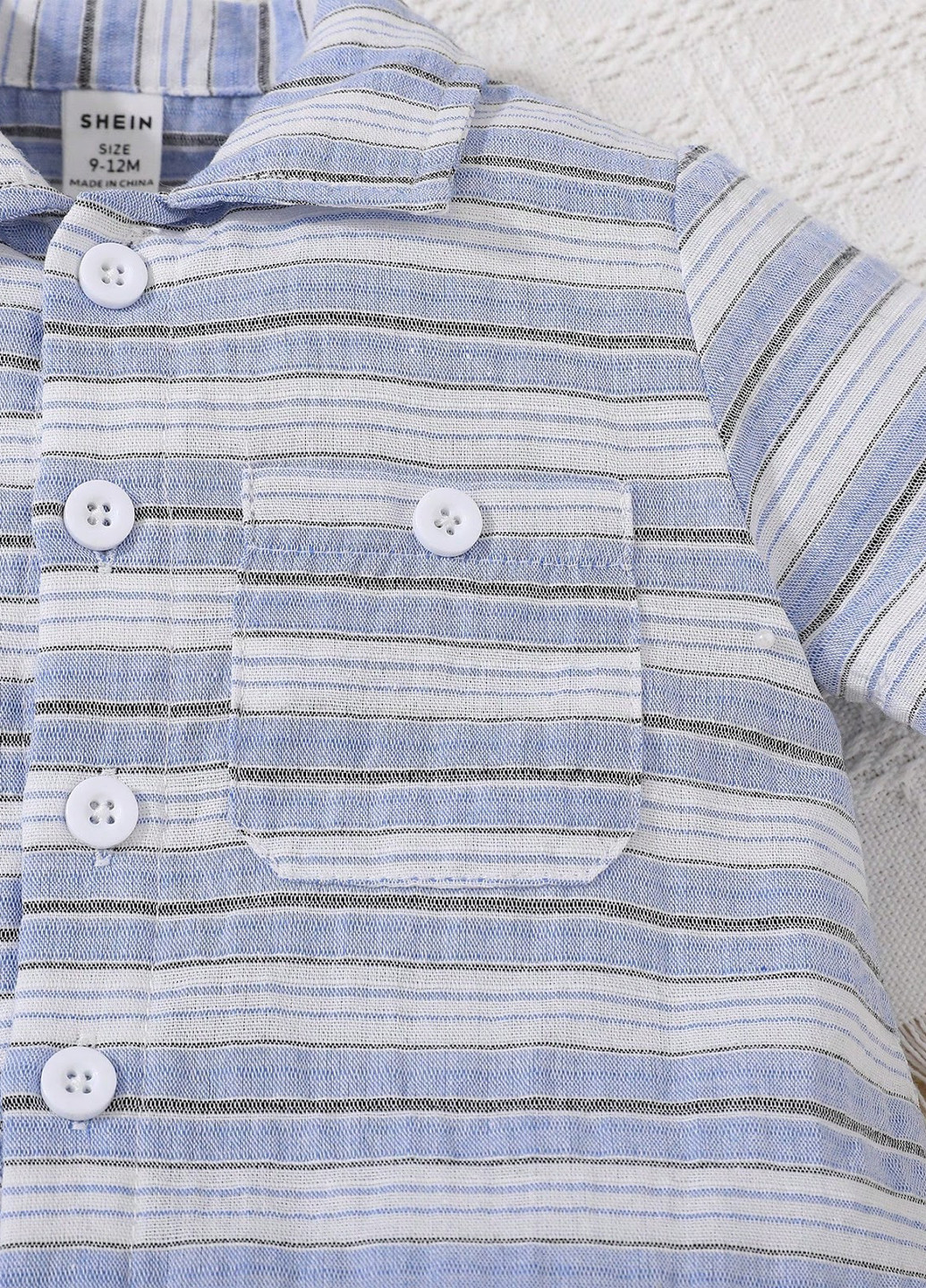 Синий летний комплект (боди, шорты) SHEIN