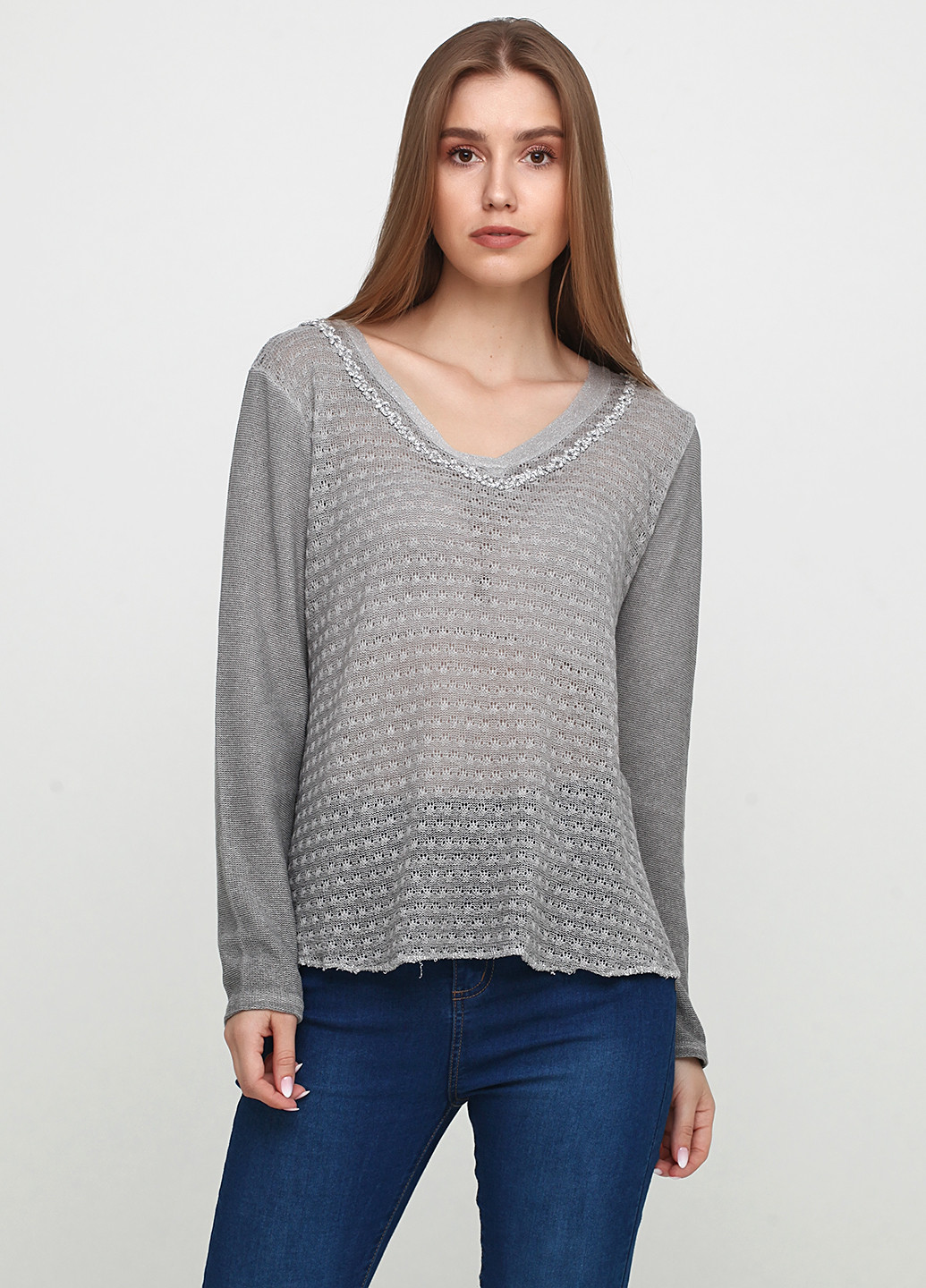 Сірий демісезонний пуловер пуловер New Collection