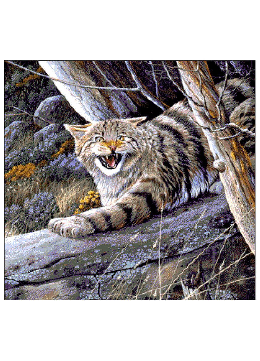 Набор для вышивания бисером Лесной кот 55х53 см Александра Токарева (252252886)
