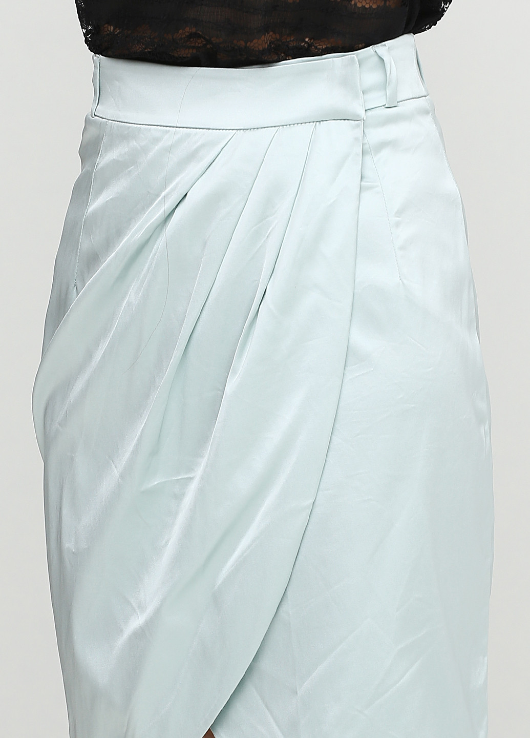 Мятная кэжуал однотонная юбка Sassofono мини