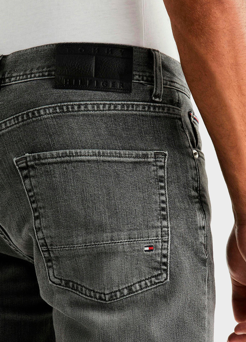 Темно-серые демисезонные прямые джинсы Tommy Hilfiger