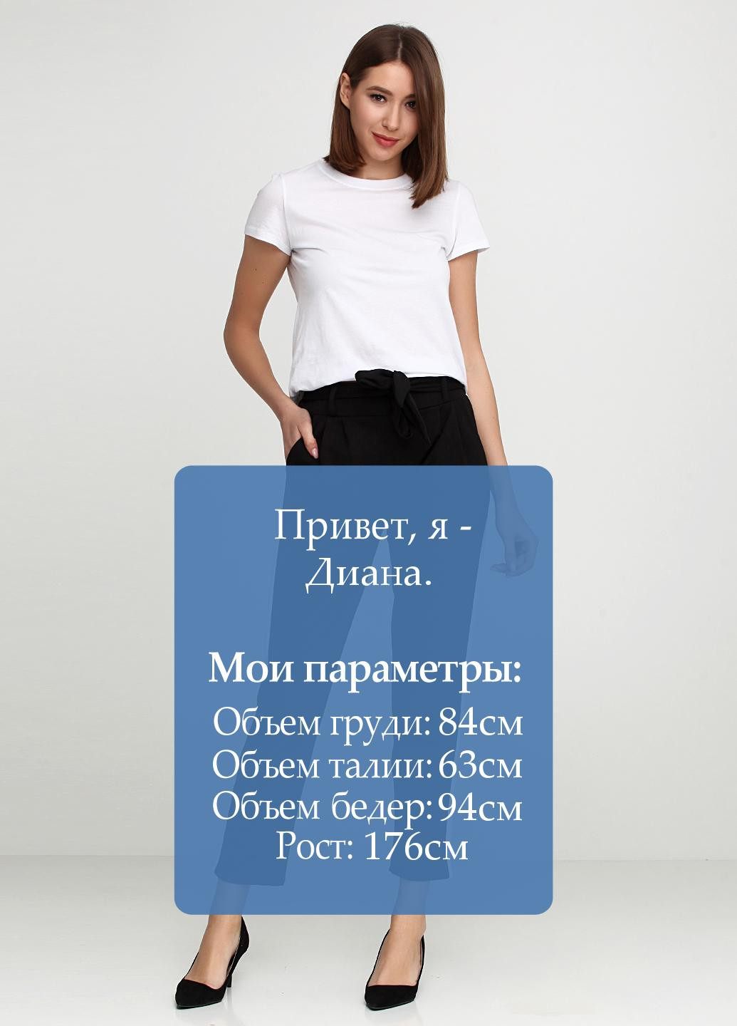 Черные кэжуал демисезонные брюки Moda