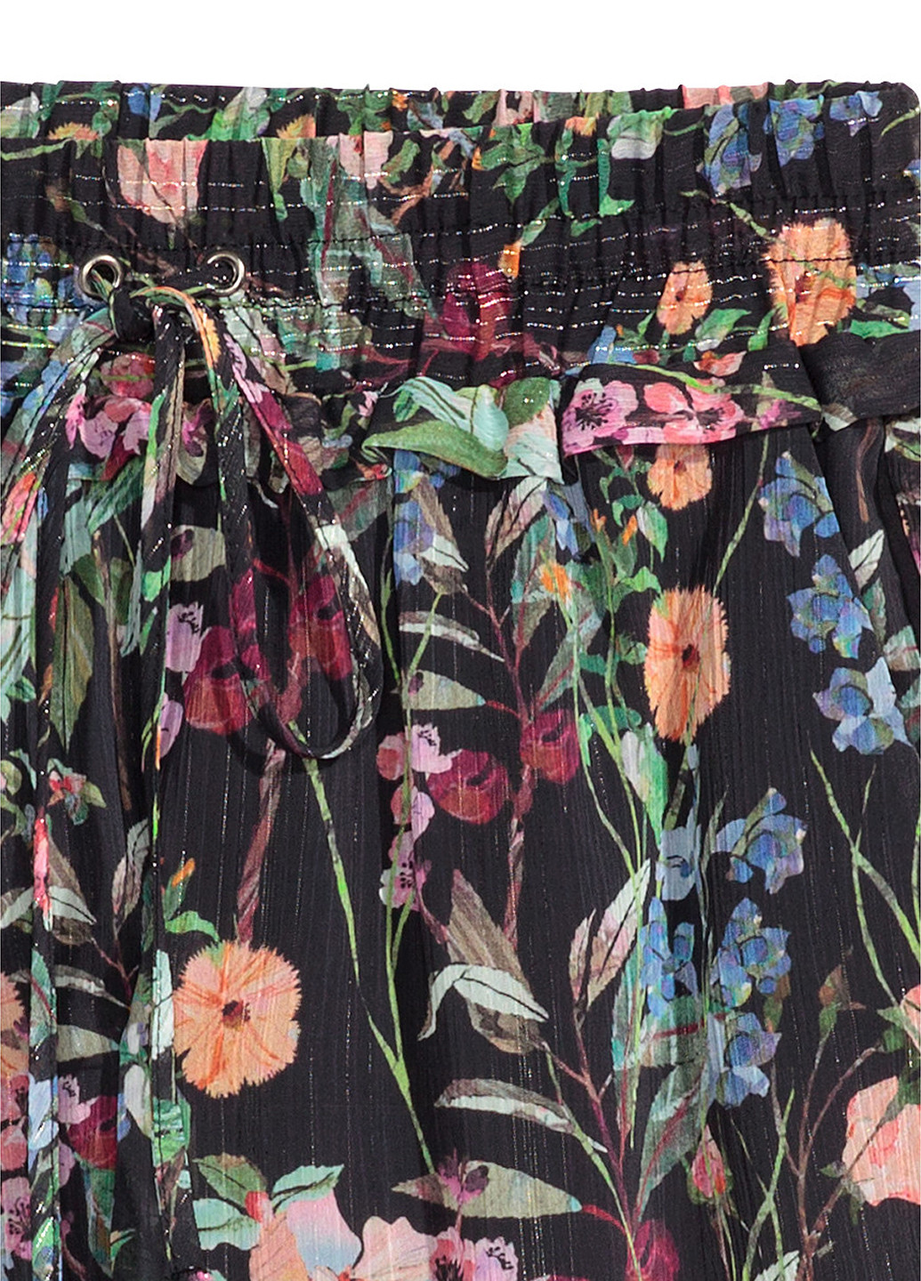 Штани H&M завужені квіткові комбіновані кежуали поліестер