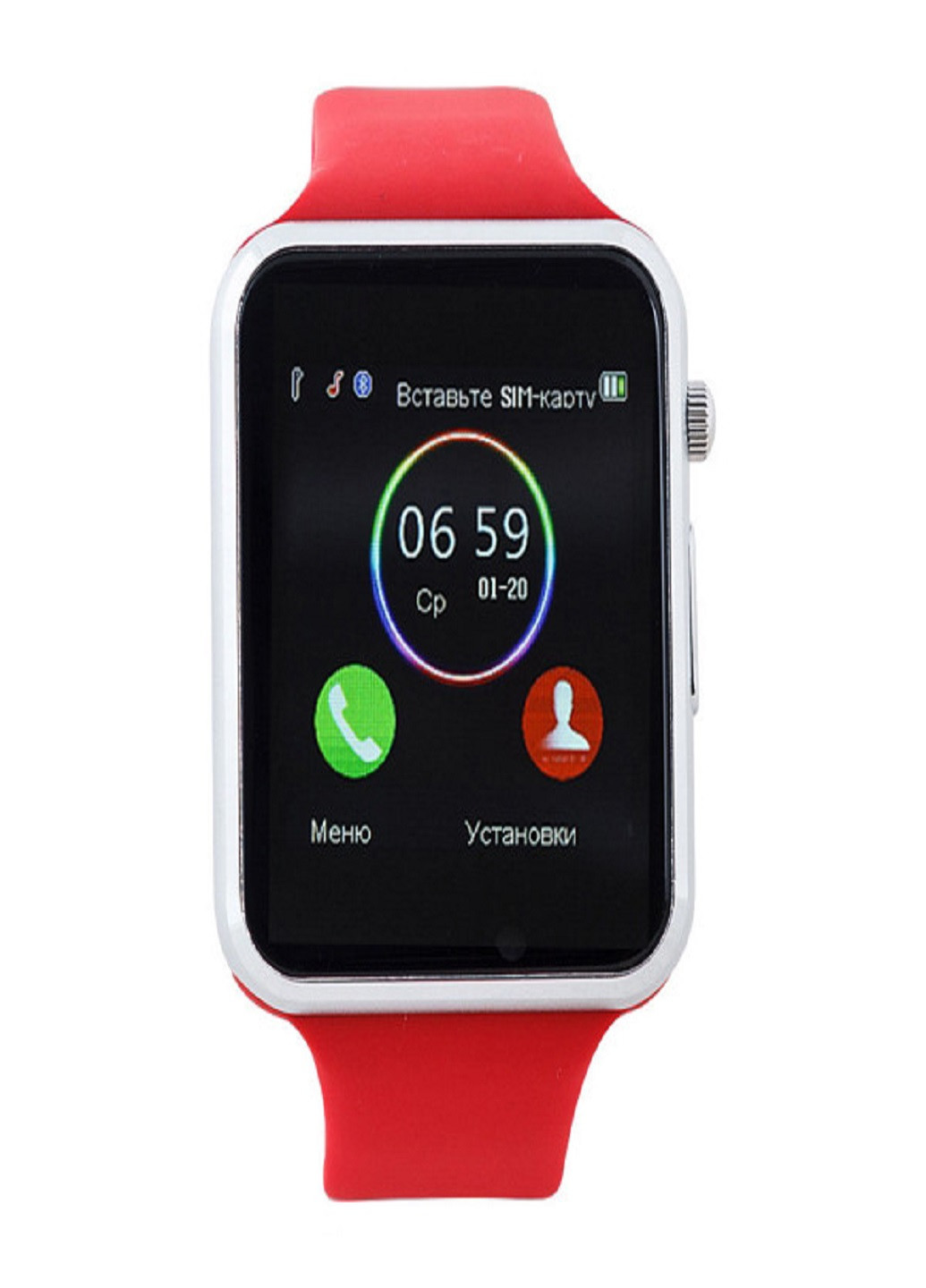 Смарт-часы Smart Watch A1 умные электронные со слотом под sim-карту Красные VTech (252825104)