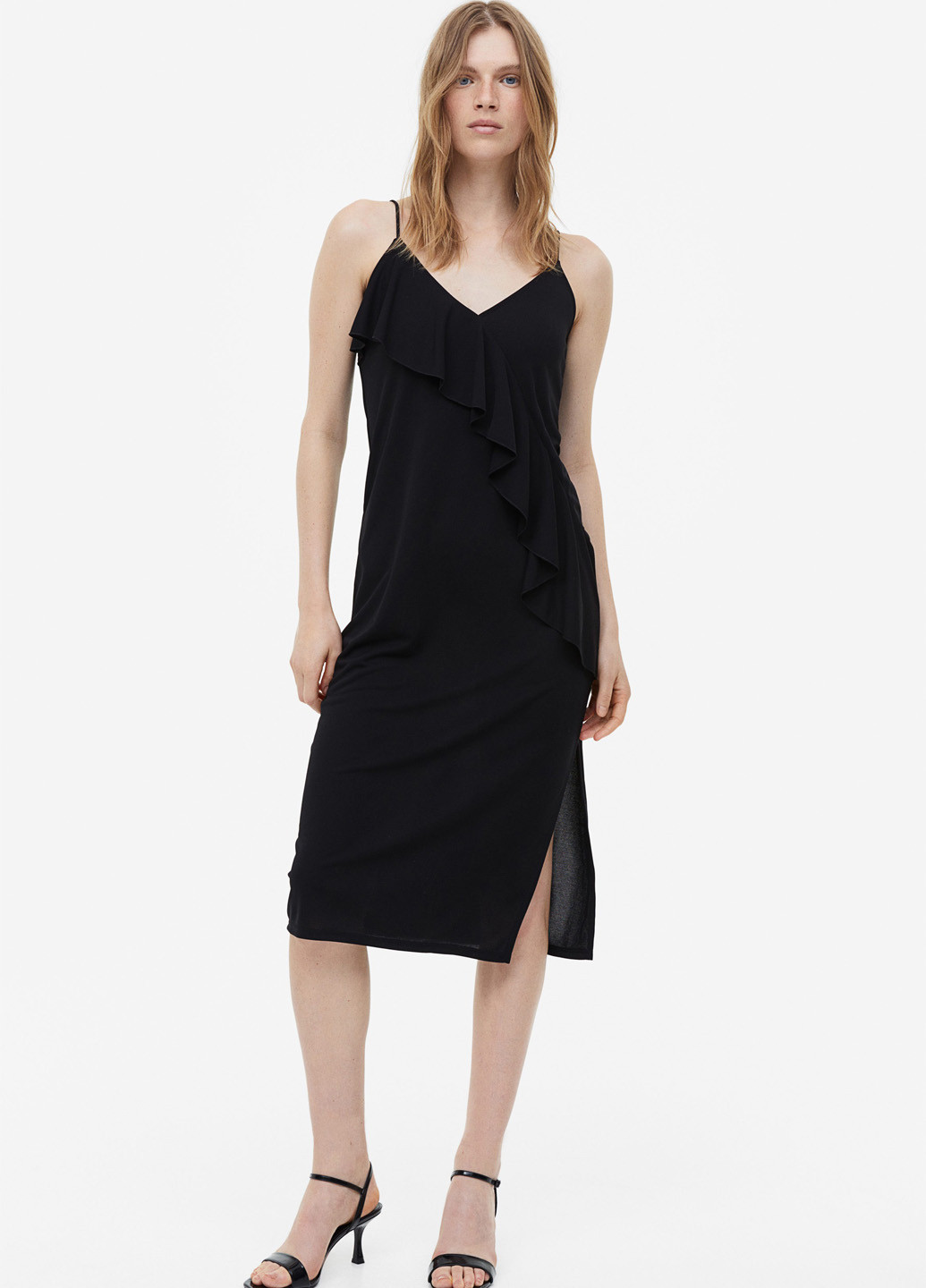 Чорна вечірня сукня футляр H&M однотонна