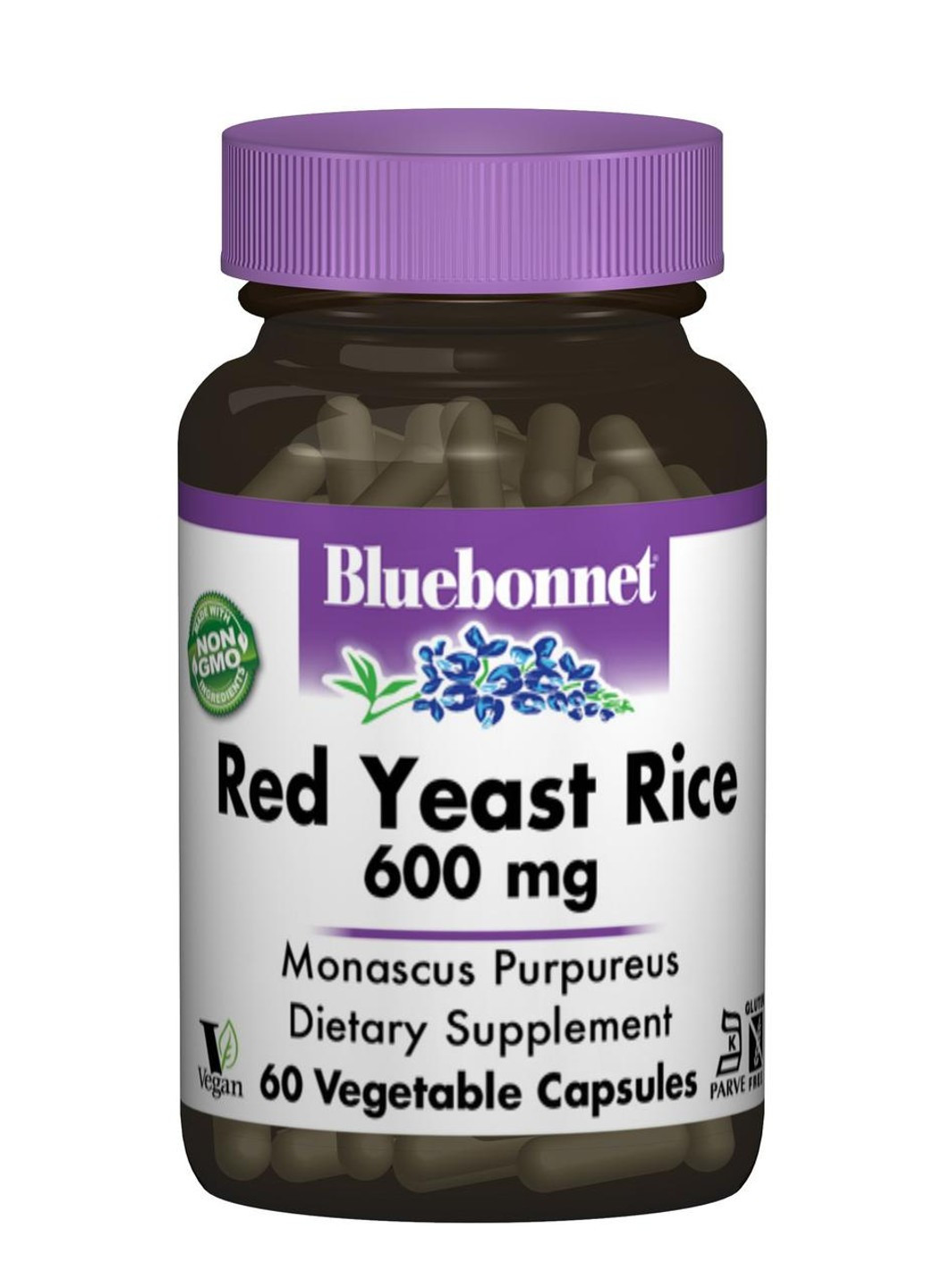 Красный Дрожжевой Рис 600мг,, 60 гелевых капсул Bluebonnet Nutrition (255408283)