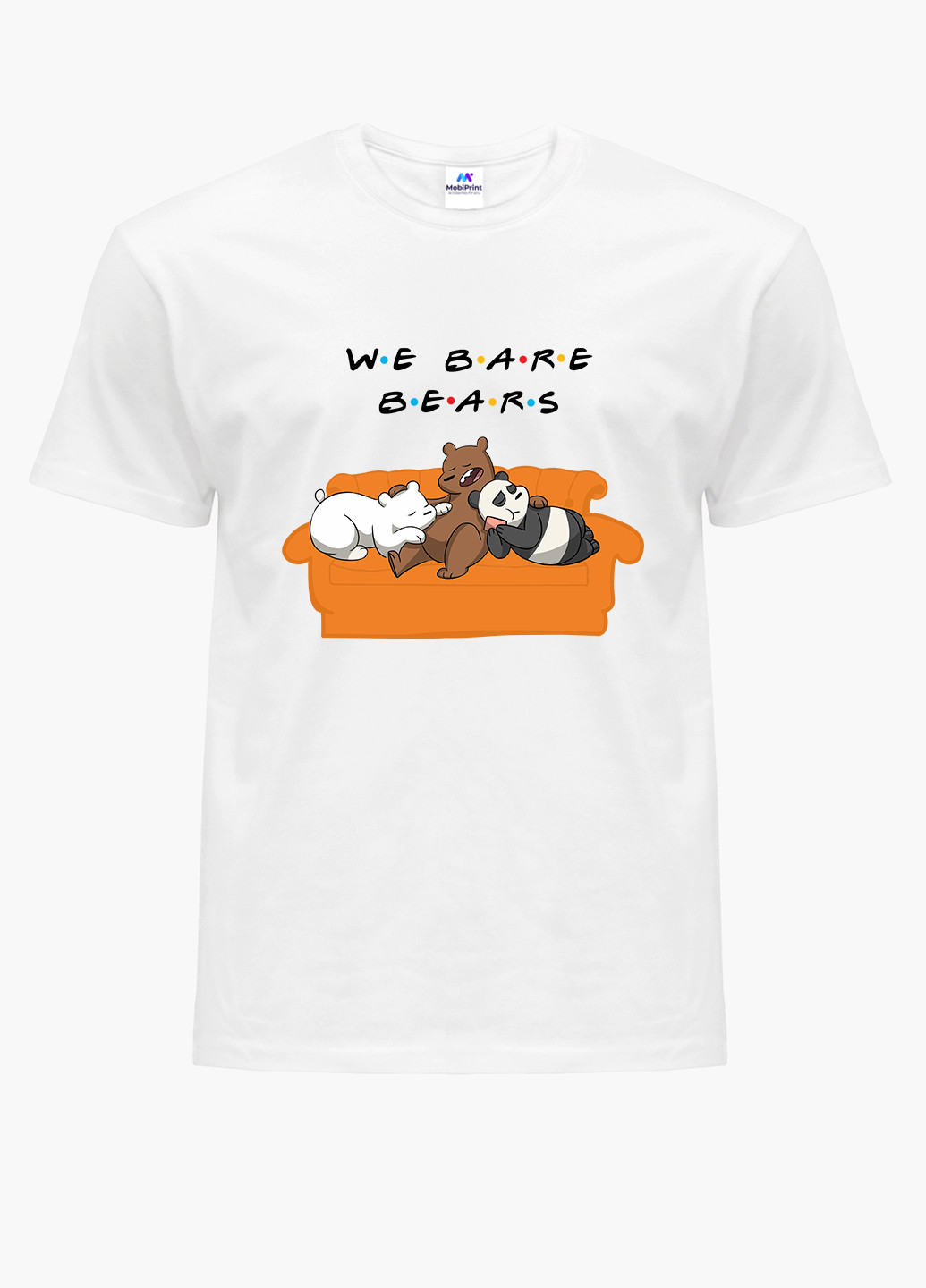 Белая демисезонная футболка детская вся правда о медведях (we bare bears) белый (9224-2890) 164 см MobiPrint